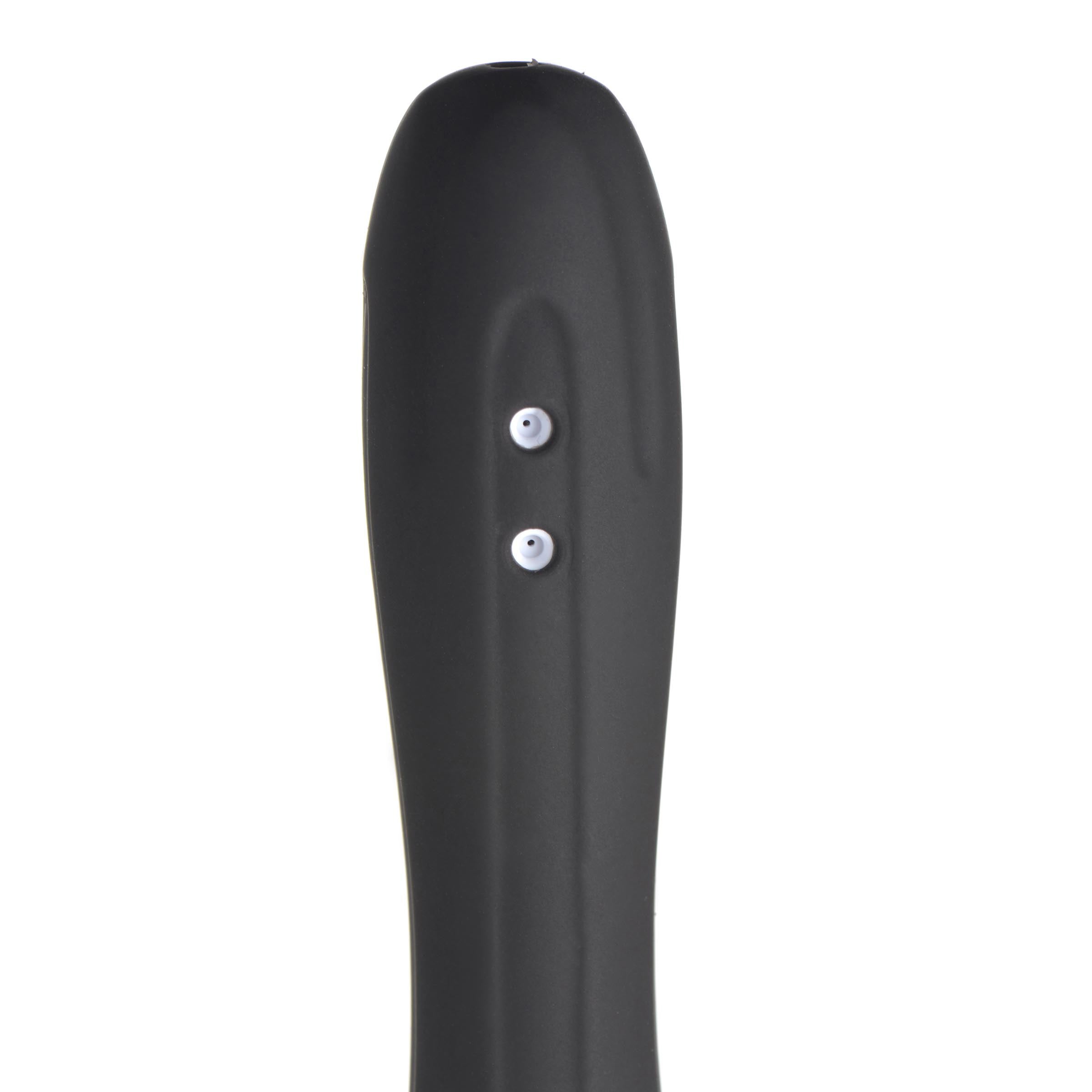 Automatic Vibrating Enema Bulb with clear silicone hose and black accents, designed for pleasurable and hygienic cleansing.