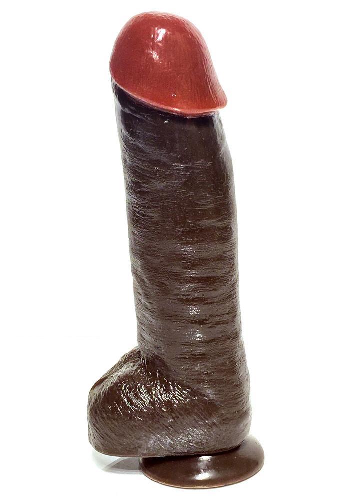 A massive 12-inch Black Balled Dildo with realistic veins and a strong suction cup base, designed for intense pleasure and hands-free fun.