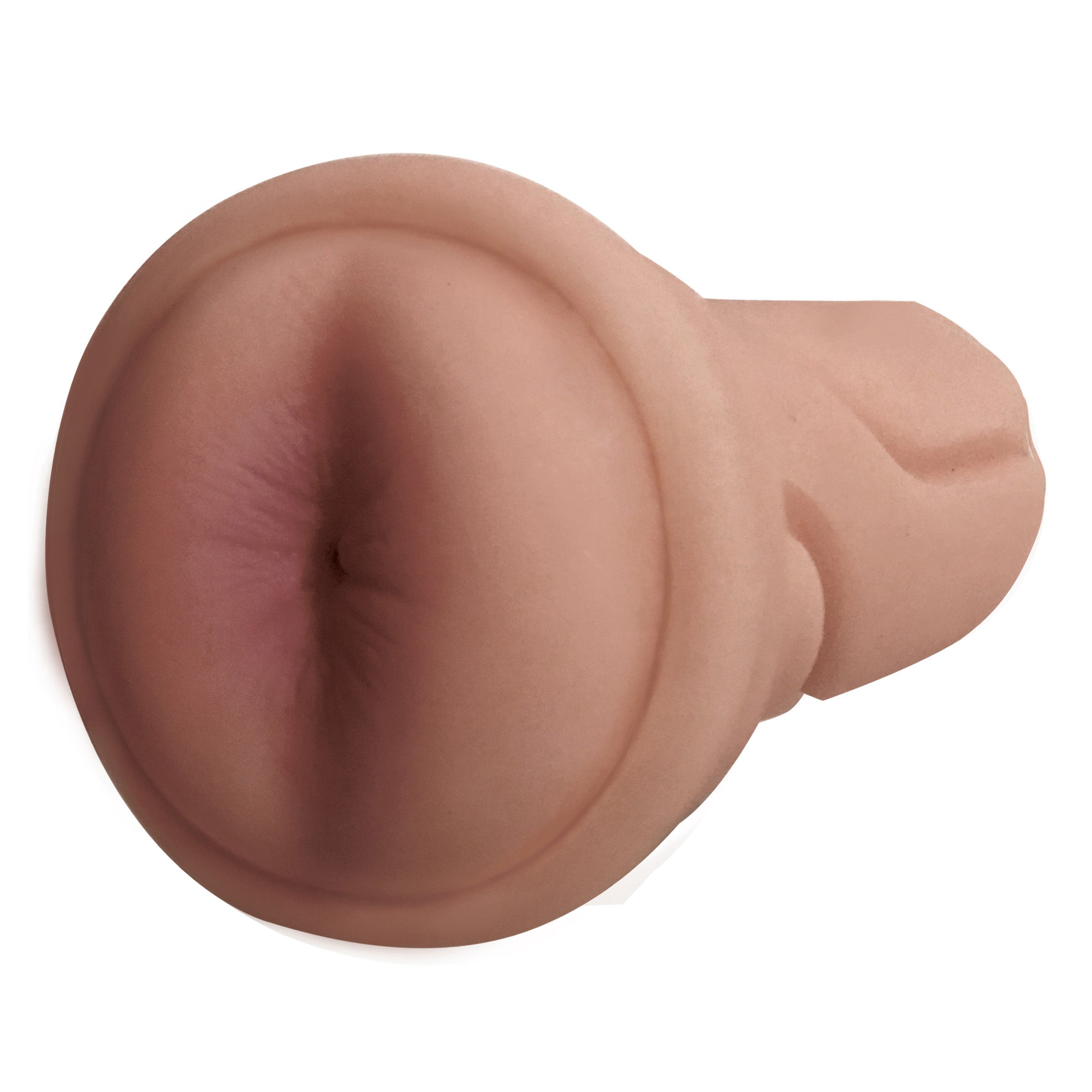 Brianna Vibrating Dual Density Realistic Ass Stroker in medium size, showcasing its textured tunnel and vibrating bullet feature.