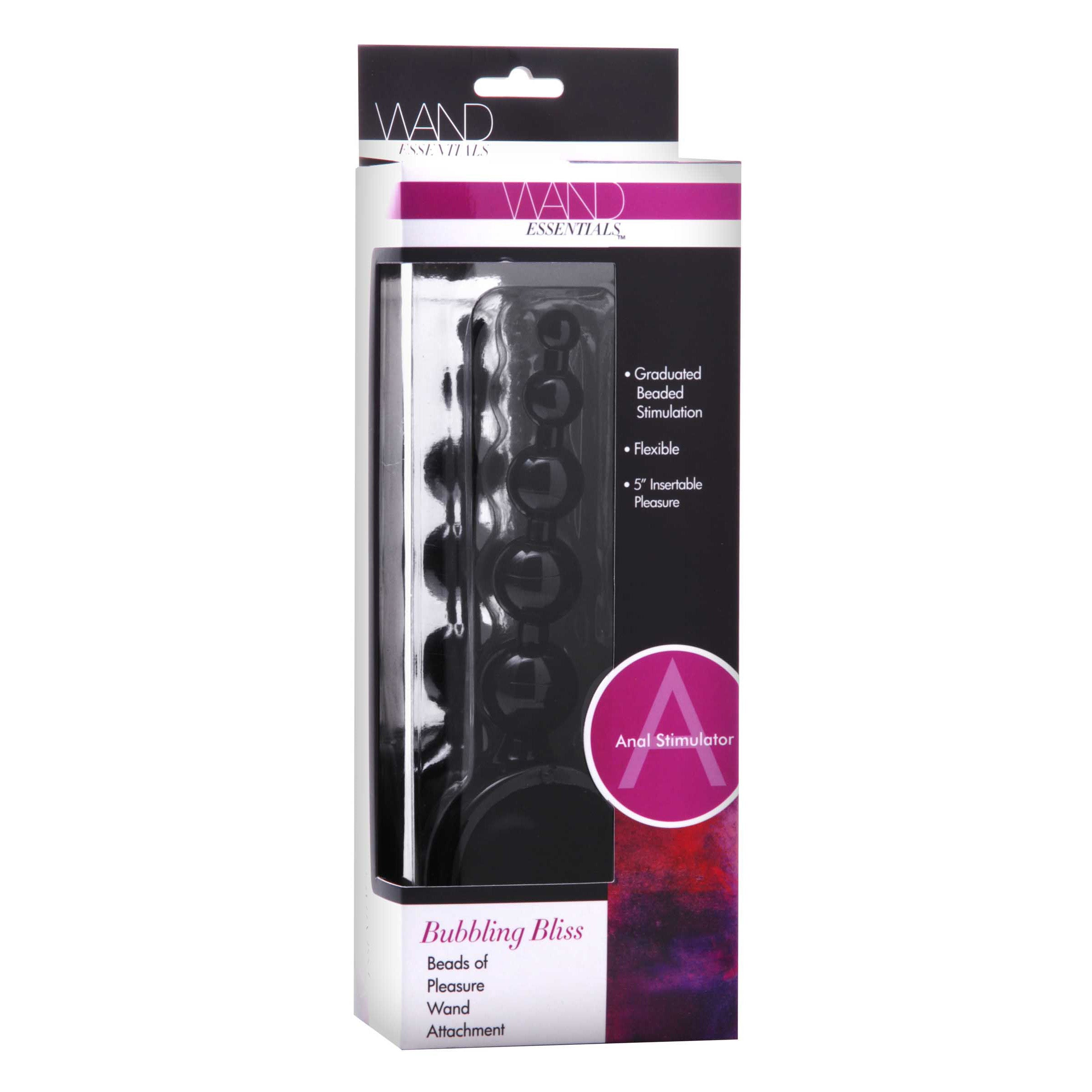 Bubbling Bliss Beaded Pleasure Wand Attachment featuring five pleasure beads for enhanced stimulation.