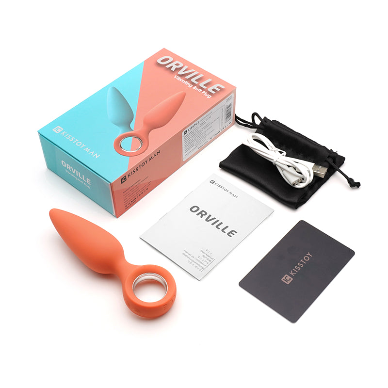 Cheeky Vibrating Butt Plug Orville, sleek design in soft silicone, showcasing its smooth surface and USB charging port.