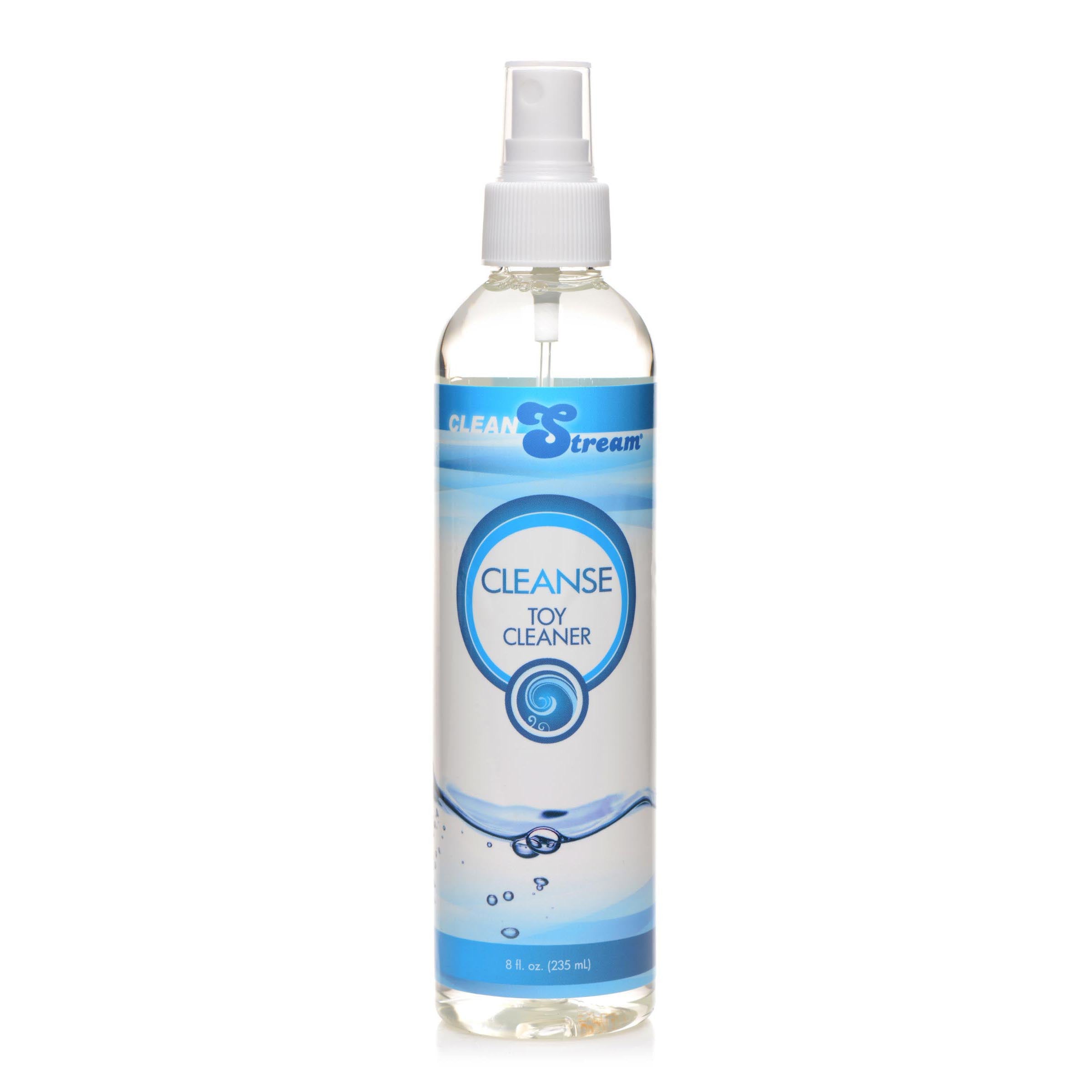 CleanStream Cleanse Natural Cleaner spray bottle, 8 oz., designed for gentle cleaning of gear and toys.