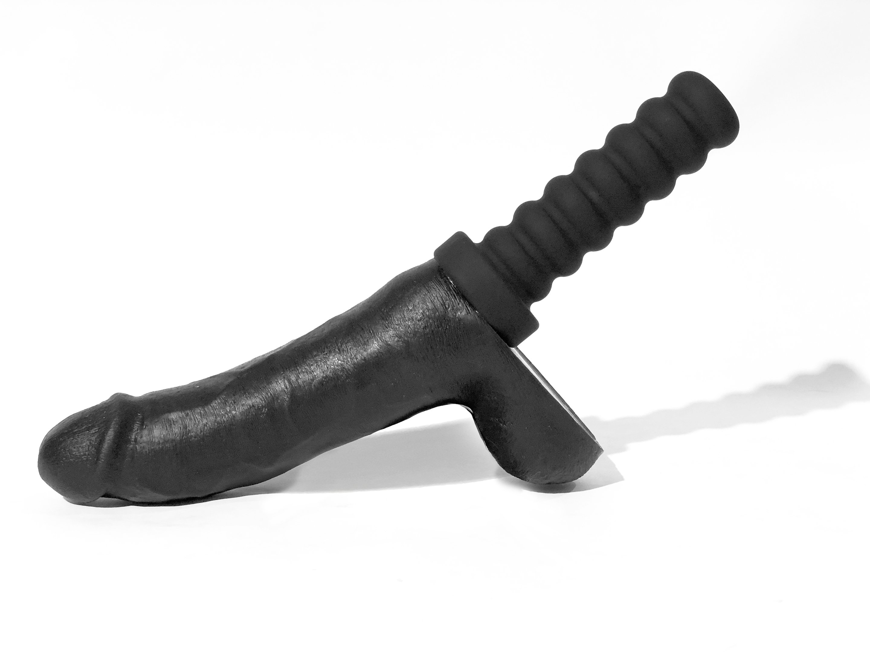 Cock 8 inch adult toy moulded from Adam Killian, featuring soft touch silicone and interchangeable bases for versatile pleasure.