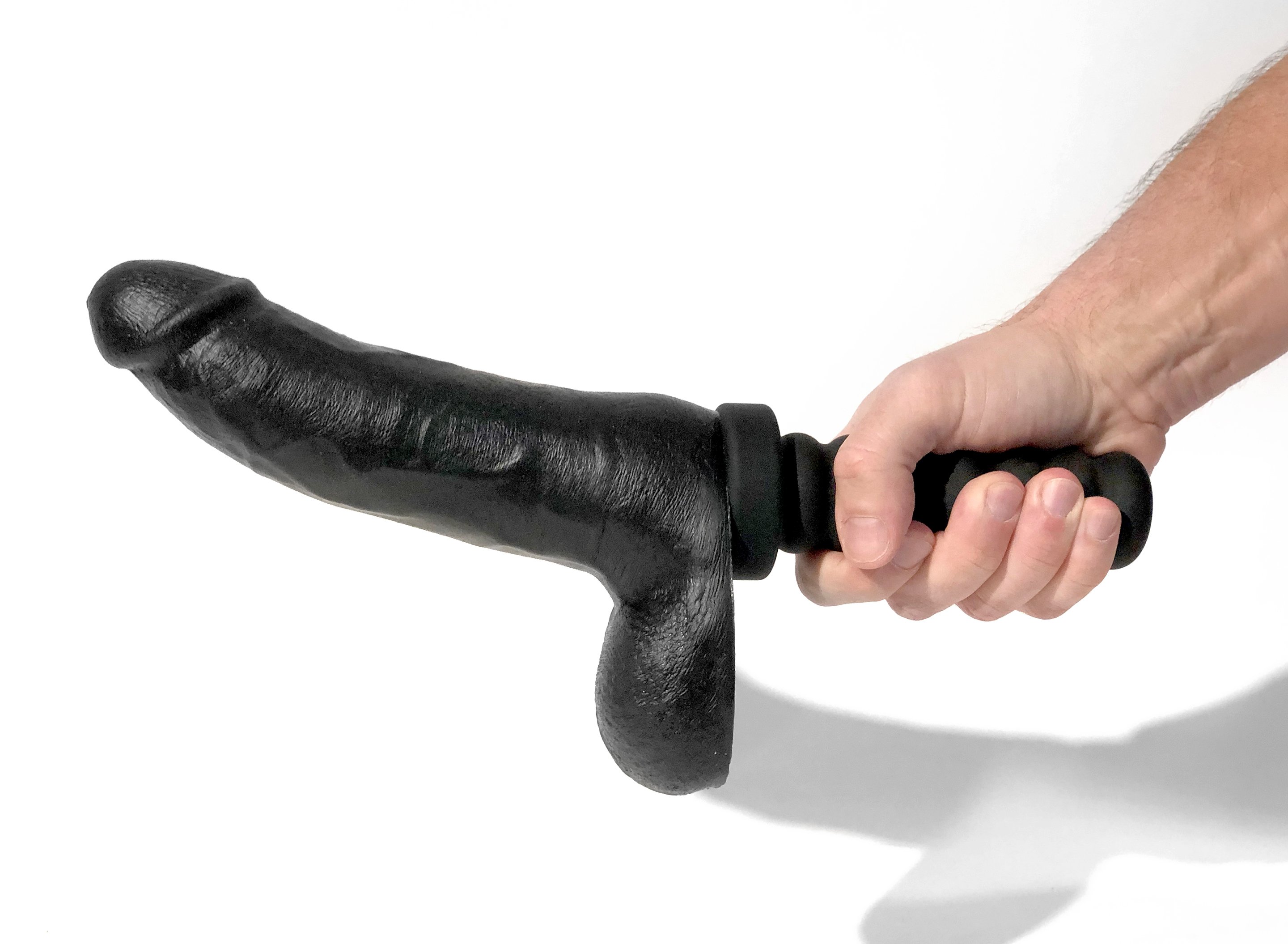 Cock 8 inch adult toy moulded from Adam Killian, featuring soft touch silicone and interchangeable bases for versatile pleasure.