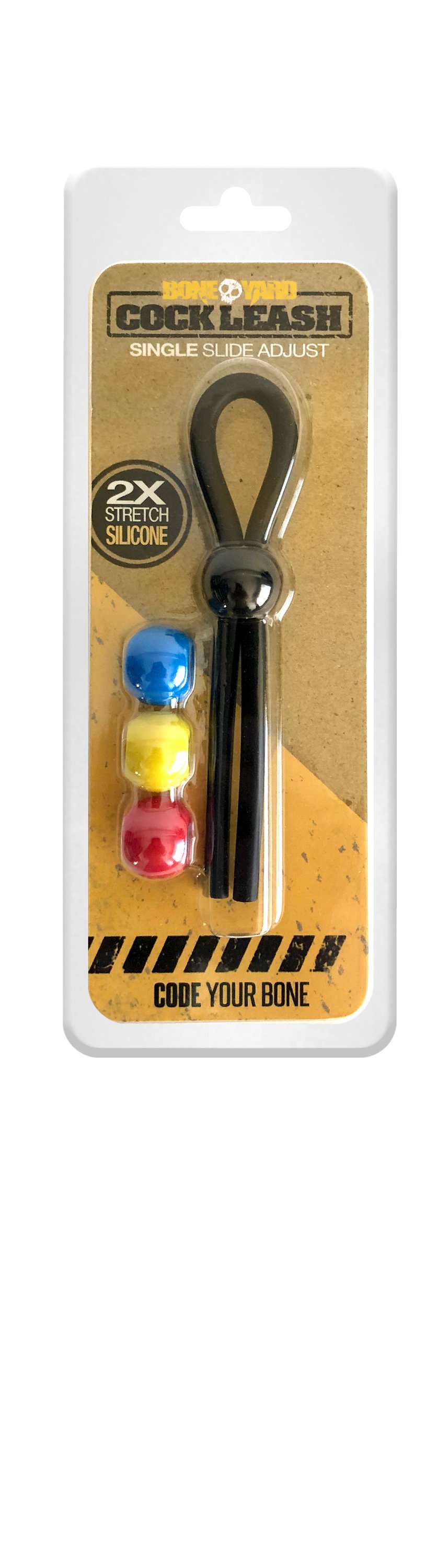 Boneyard Cock Leash Single made of soft touch silicone with adjustable latches in various colors, designed for comfort and durability.