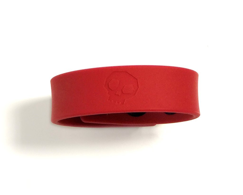 Cock Strap Red made of soft touch silicone, featuring multiple snap sizing options for a comfortable fit, ideal for enhancing intimate experiences.