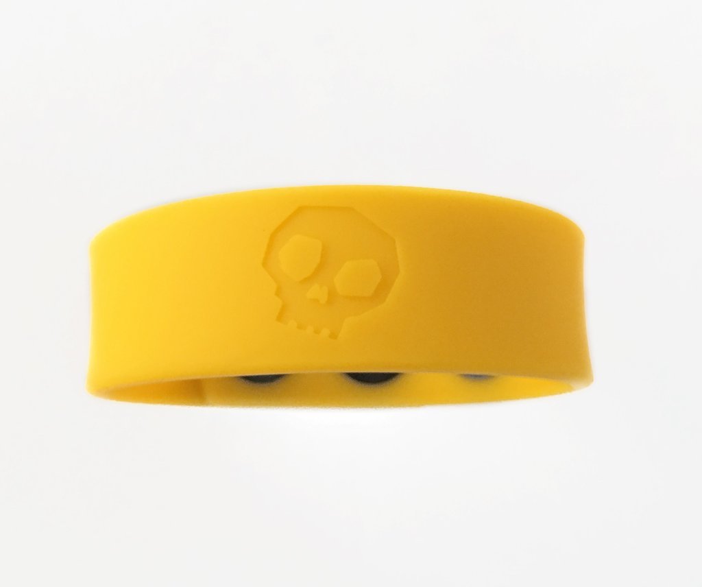 Cock Strap Yellow made of soft touch silicone with adjustable snap rings for comfort and durability, designed for enhancing performance.