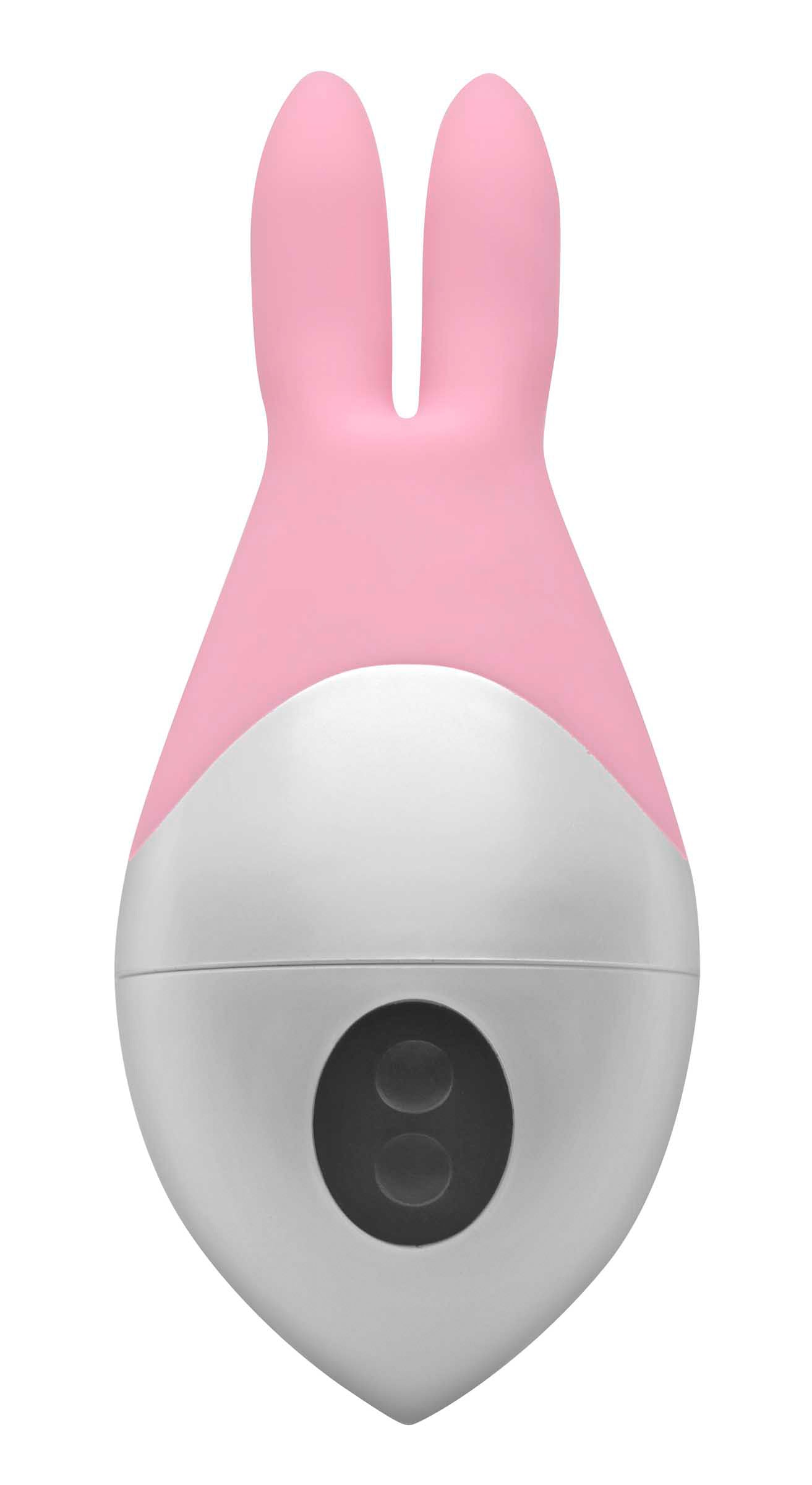 Crescendo 10 Mode Ergo Vibe in pink, showcasing its ergonomic design and flexible ears for targeted stimulation.