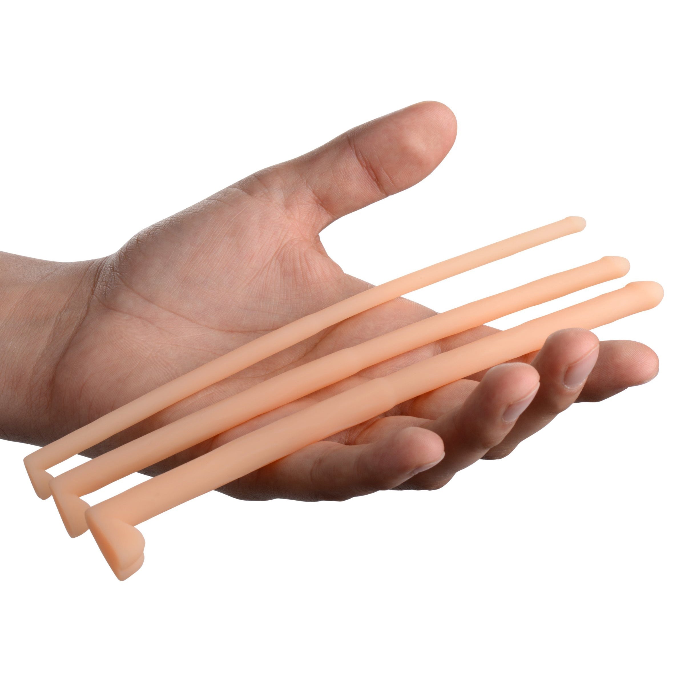 Dockers Silicone Urethral Penis Sound Set featuring three sizes with textured design for enhanced pleasure.