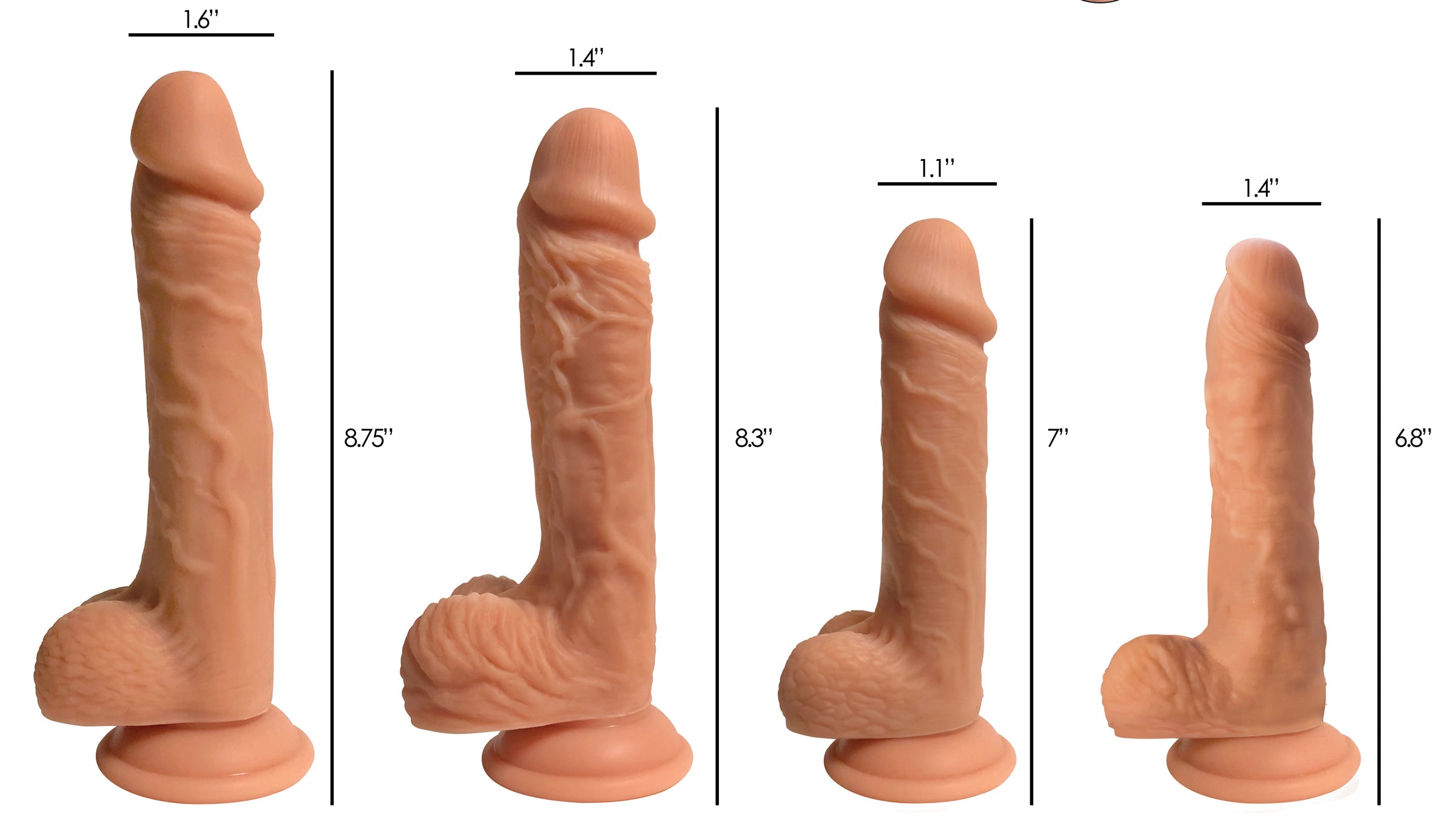 Easy Riders Dual Density Silicone Dildo - 6 Inch with bulbous head and veiny shaft, showcasing its realistic design and strong suction cup base.