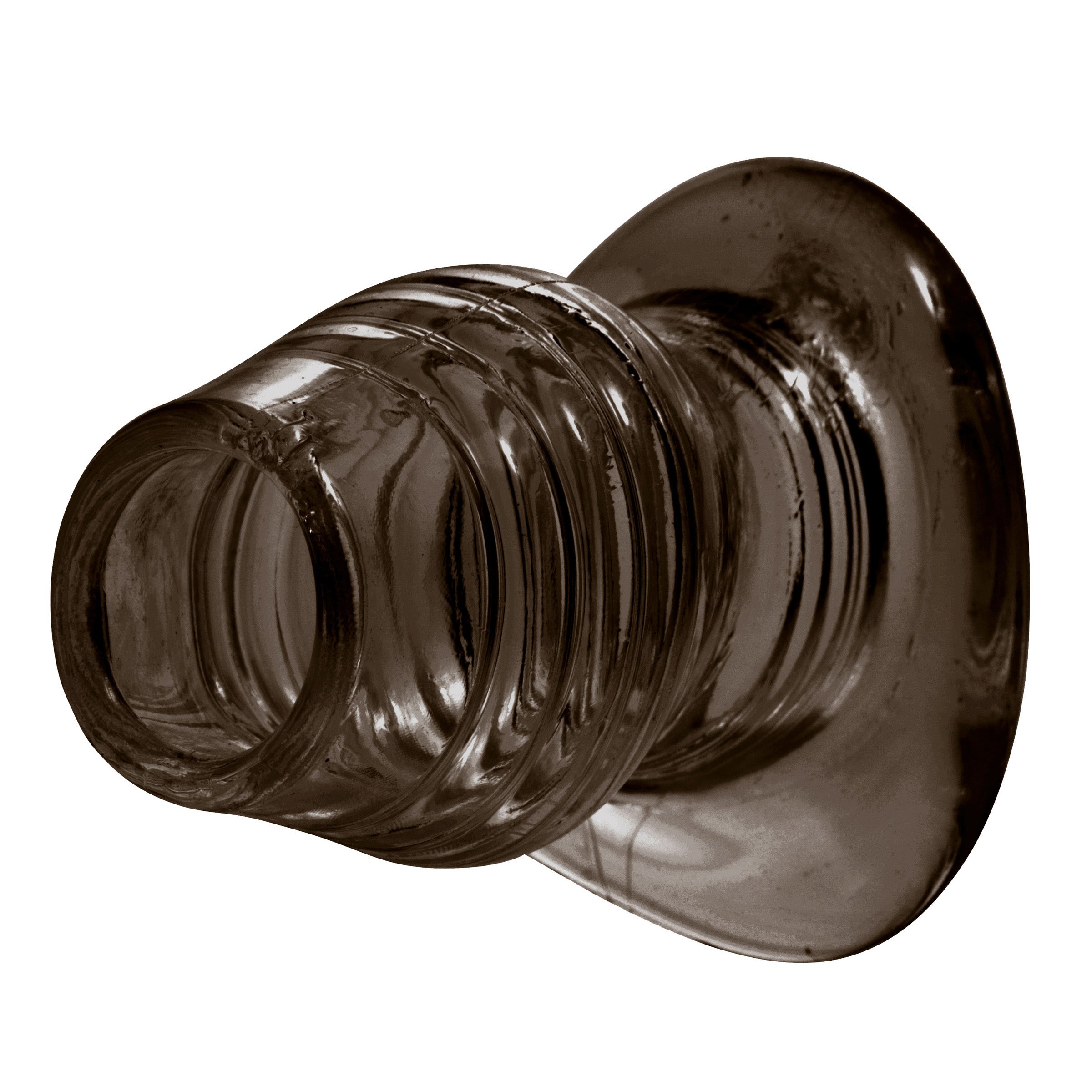 Excavate Tunnel Anal Plug in black, featuring a hollow design and ribbed tunnel for enhanced stimulation.