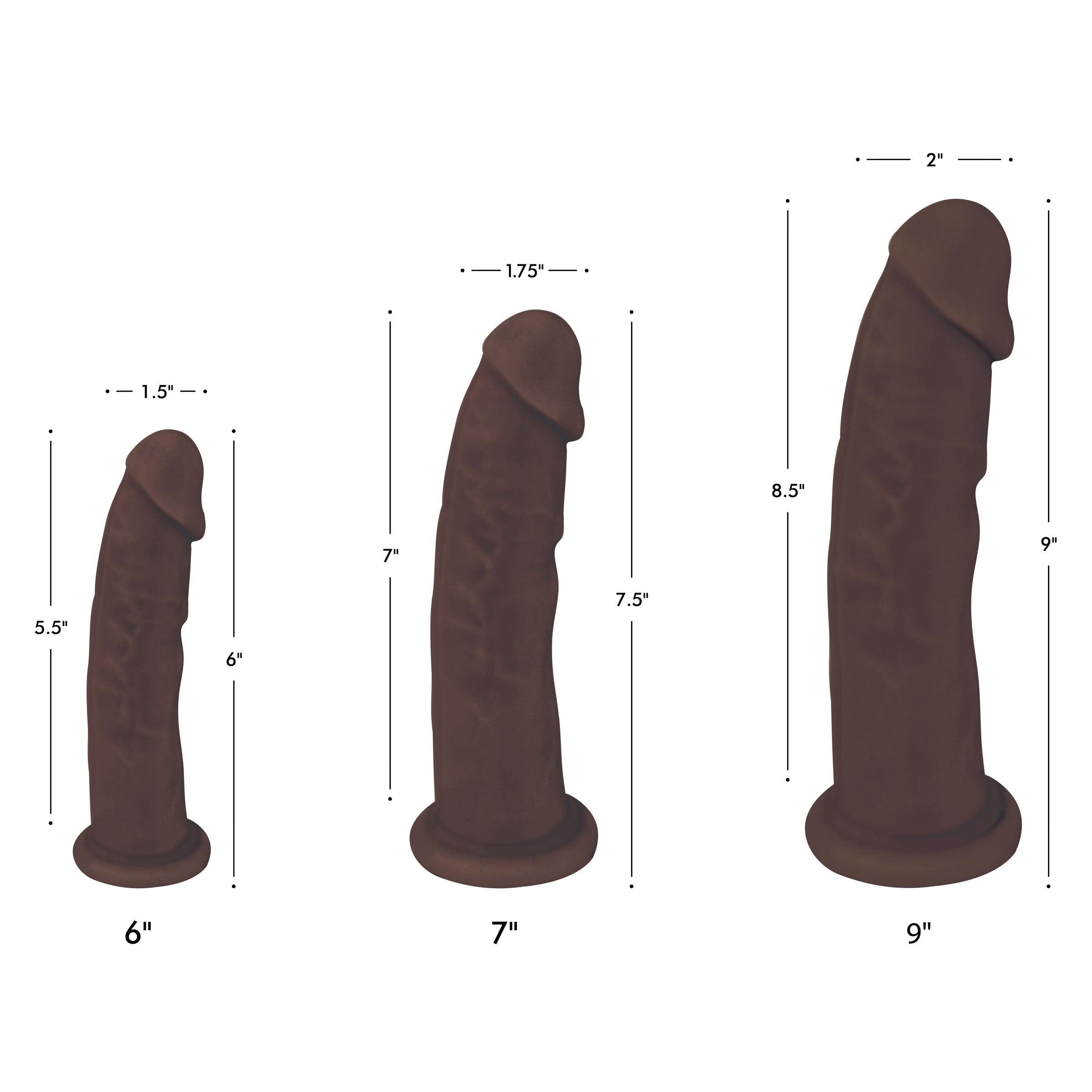 Fleshstixxx 7 Inch Silicone Dildo in dark color, showcasing its realistic design and sculpted veins.