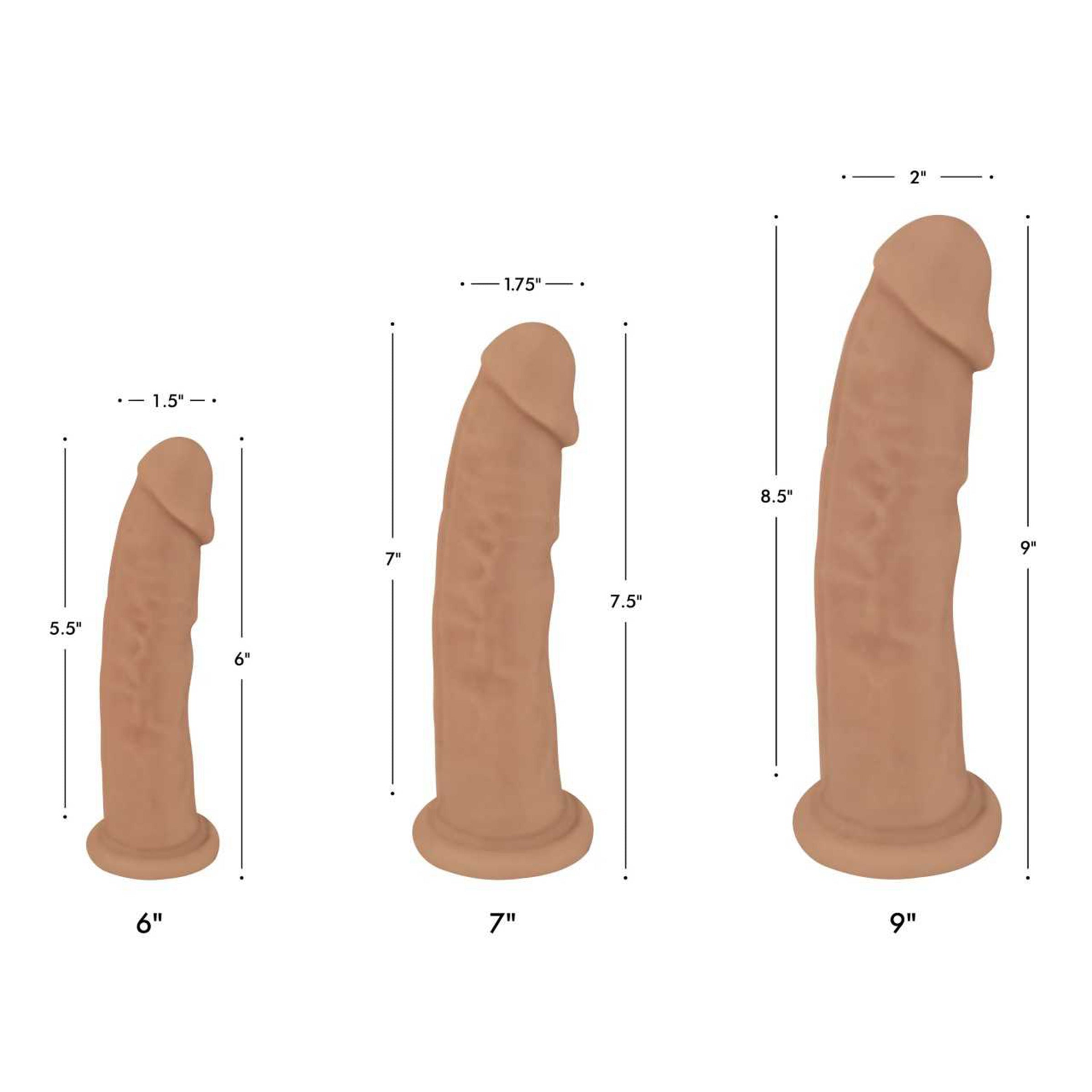 Fleshstixxx 9 Inch Silicone Dildo in medium color, showcasing its realistic phallic head and sculpted veins.