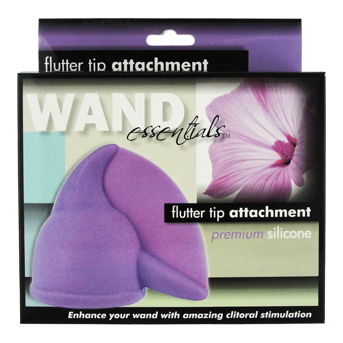 Flutter Tip Wand Attachment in purple silicone, designed for enhanced pleasure with wand massagers.