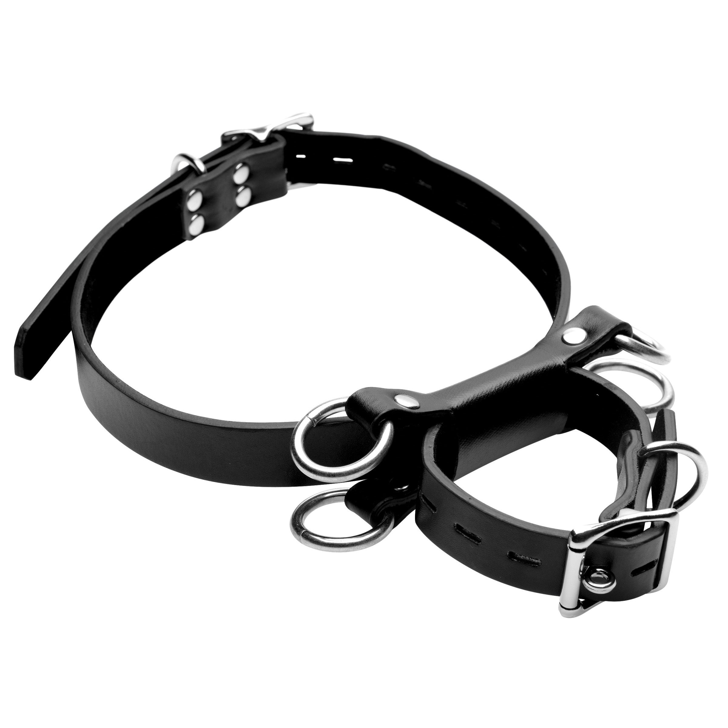 Frog Tie Kneeling Bondage Restraint System featuring adjustable straps and O-rings for versatile bondage play.