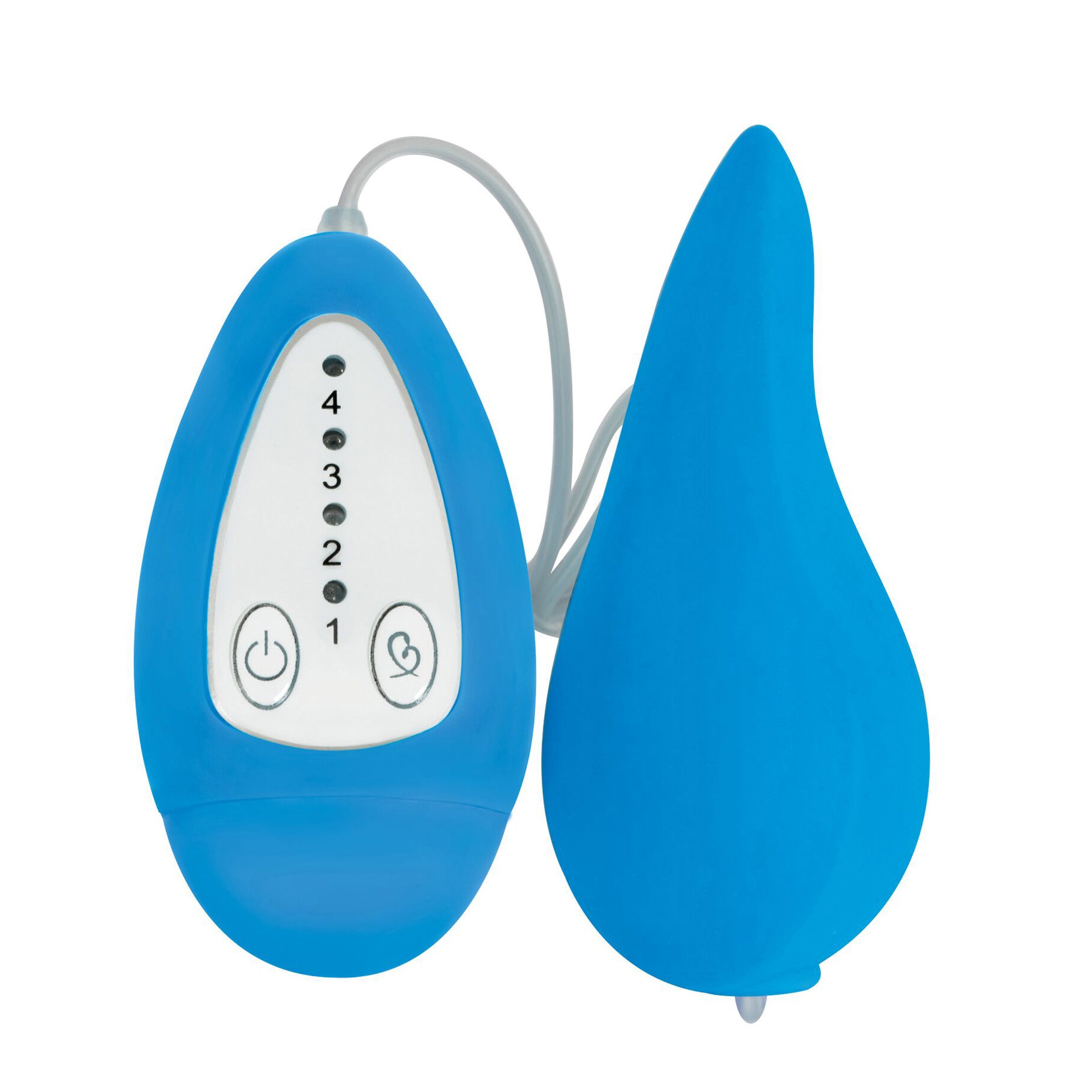 Groove Smooth Silicone Remote Vibe in blue, featuring a flexible design and remote control for enhanced pleasure.