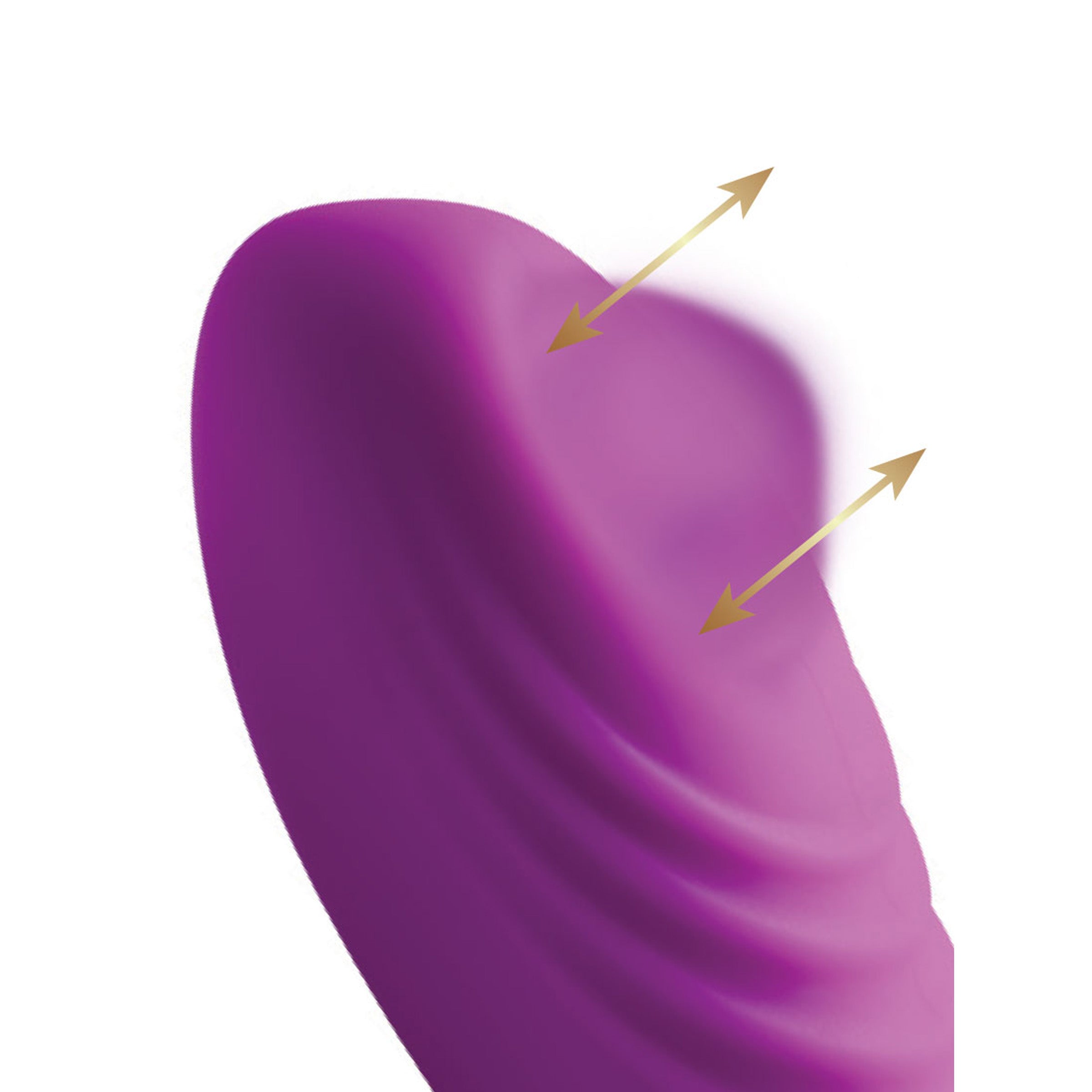 G-Thump Silicone G-spot Stimulator in purple, featuring a curved design and ridges for enhanced stimulation.