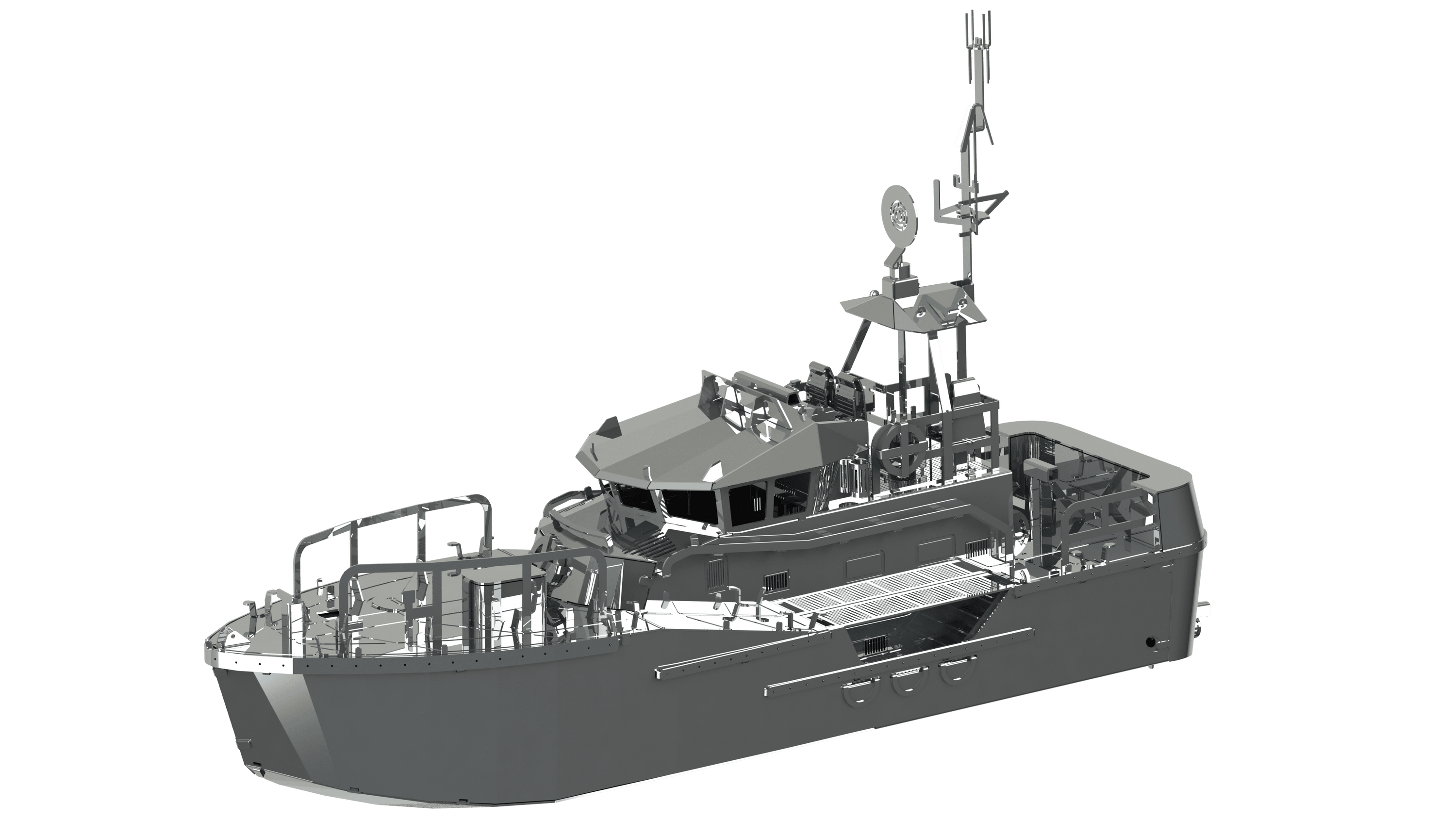 GUARDIAN OF THE COASTS BOAT, a robust maritime security vessel designed for search and rescue, law enforcement, and border control operations.