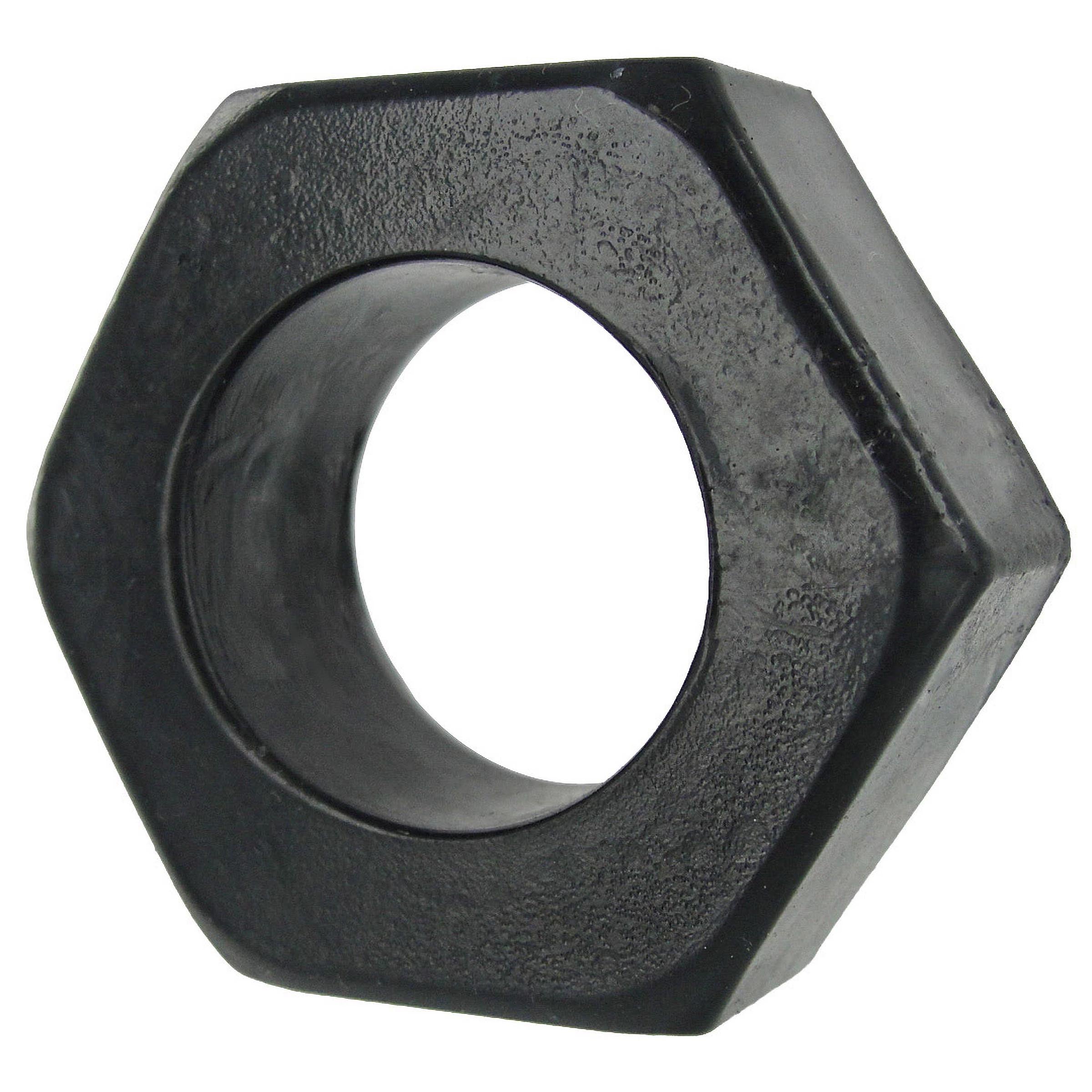 HexNut Cock Ring in black, made from stretchy TPE material, designed for enhanced performance and comfort.