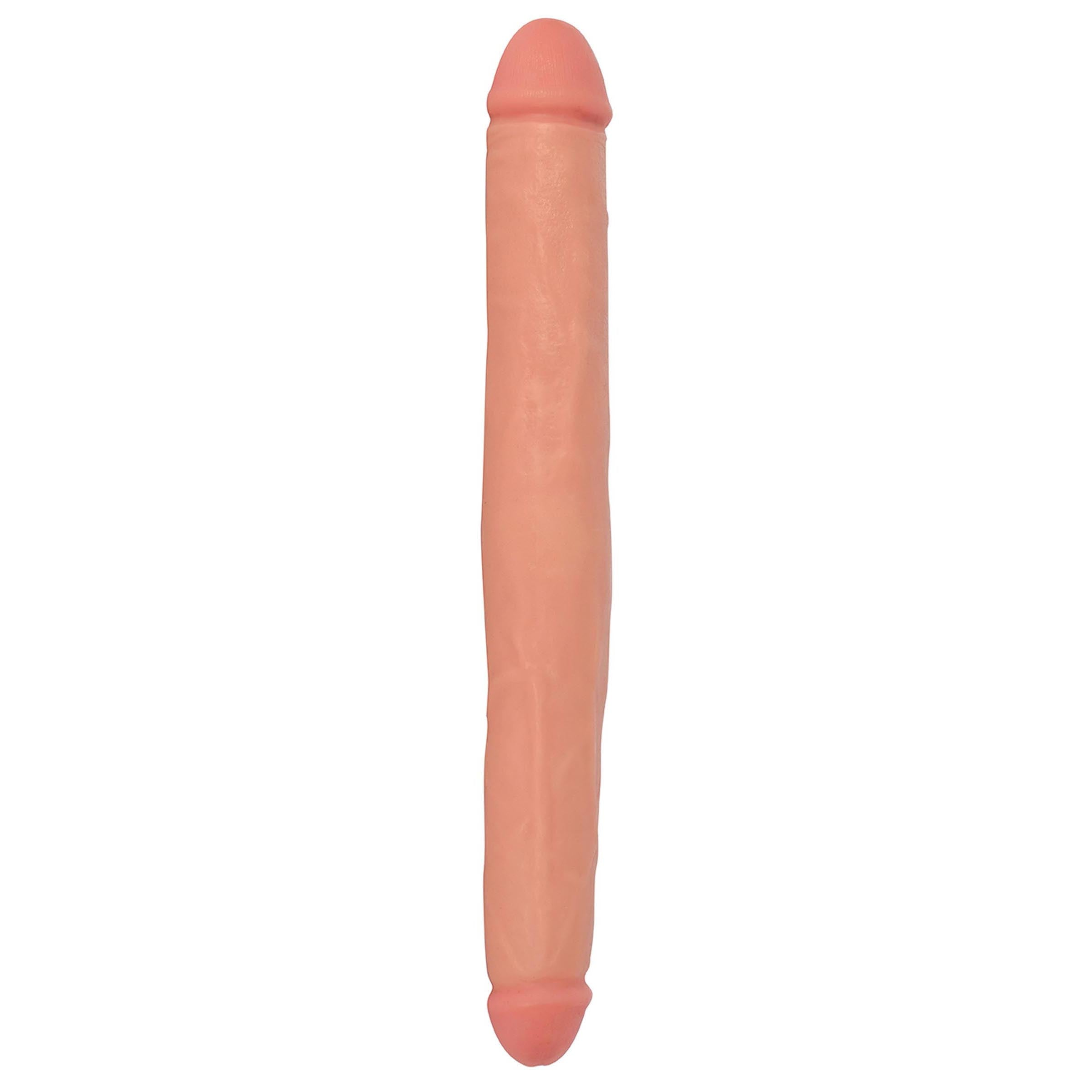 JOCK 18 Inch Tapered Double Dong in light color, showcasing its dual heads and impressive length for enhanced pleasure.