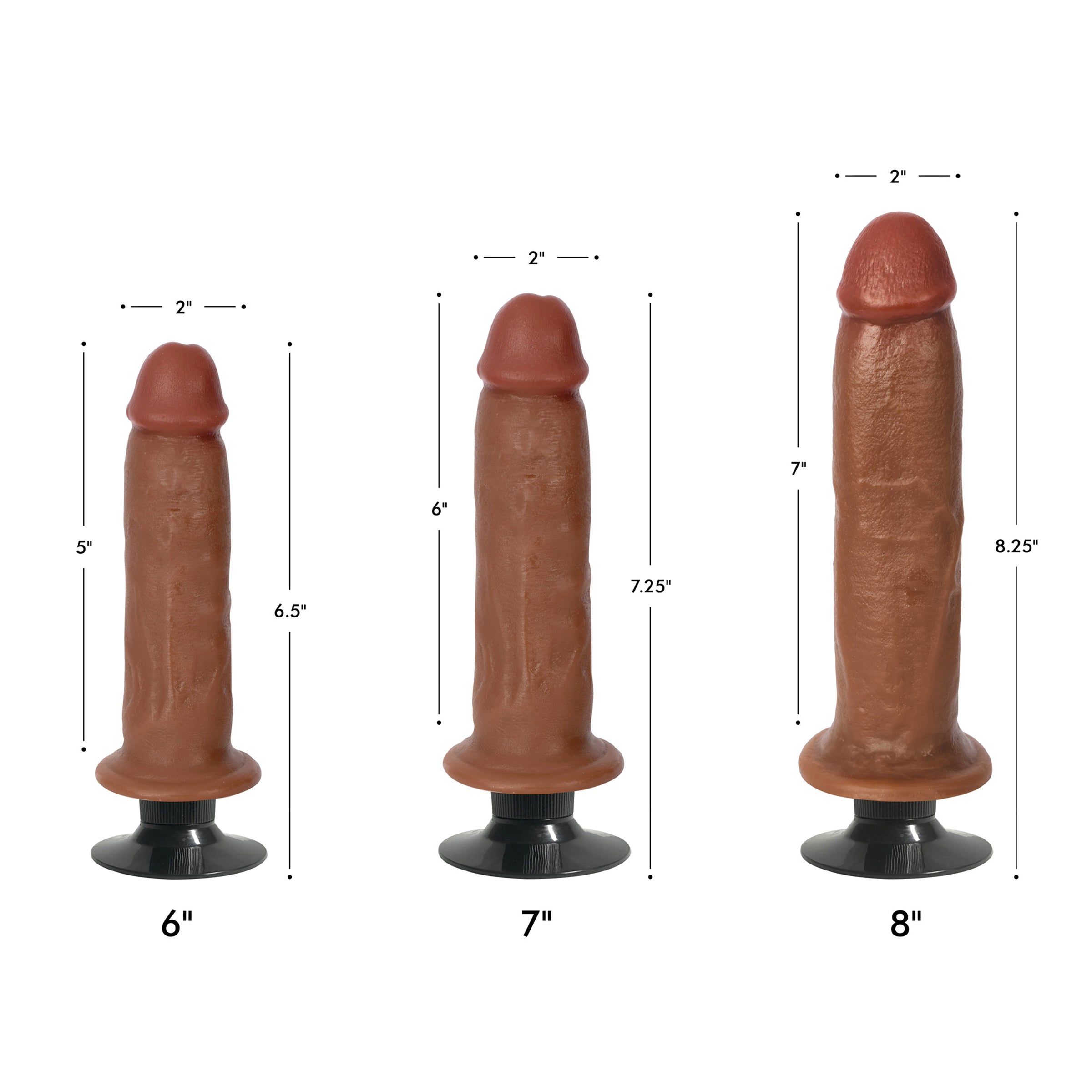 Jock Dark Bareskin Vibrating Dildo - 6 inch realistic design with powerful suction cup base and adjustable vibration settings.