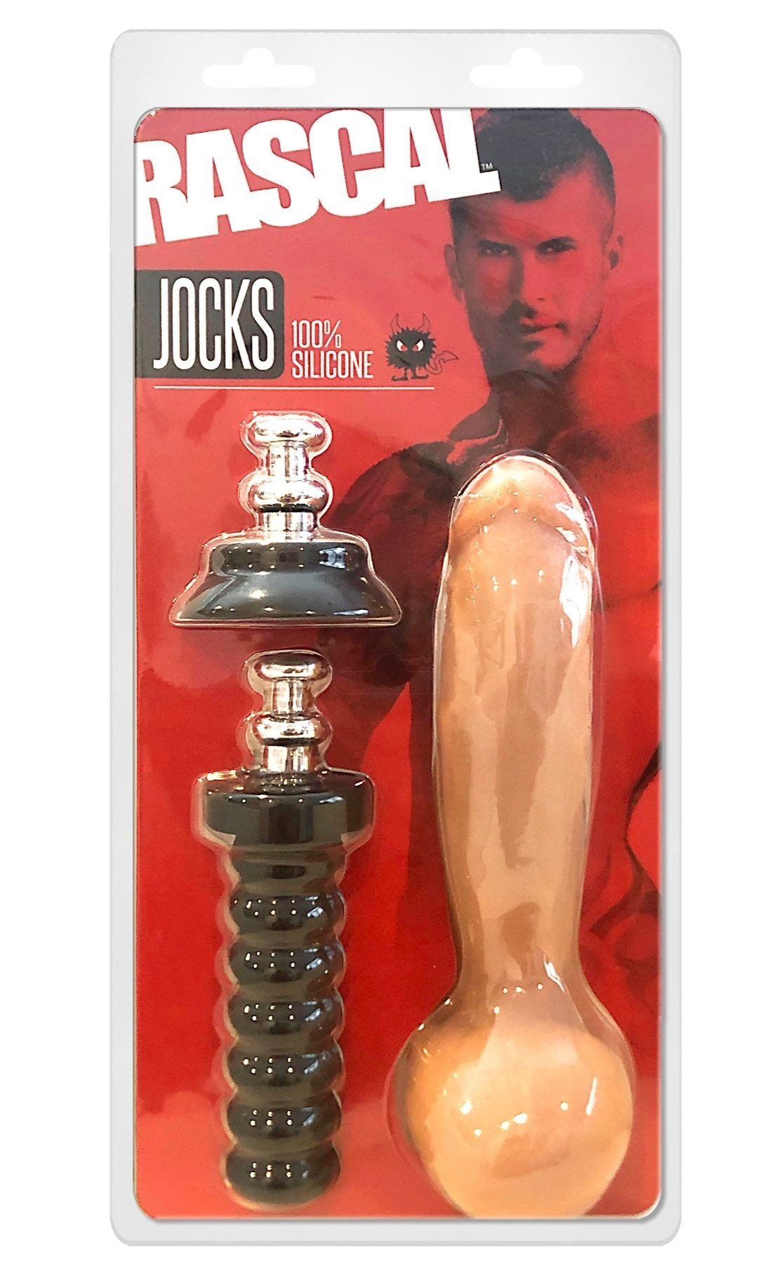 Jocks Adam Dildo made from soft touch silicone, featuring a lifelike design and interchangeable bases for versatile use.