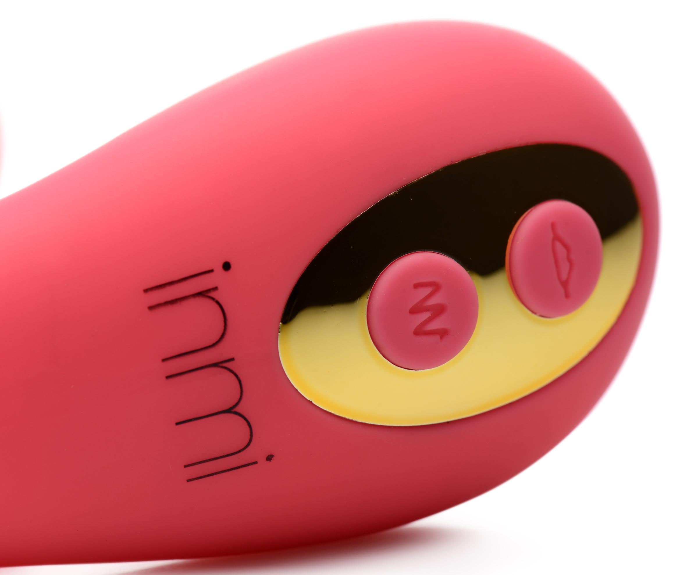 Joy-Pulse 7X Pulsing Silicone Air-Stim Vibe in pink, showcasing its flexible shaft and dual stimulation features.