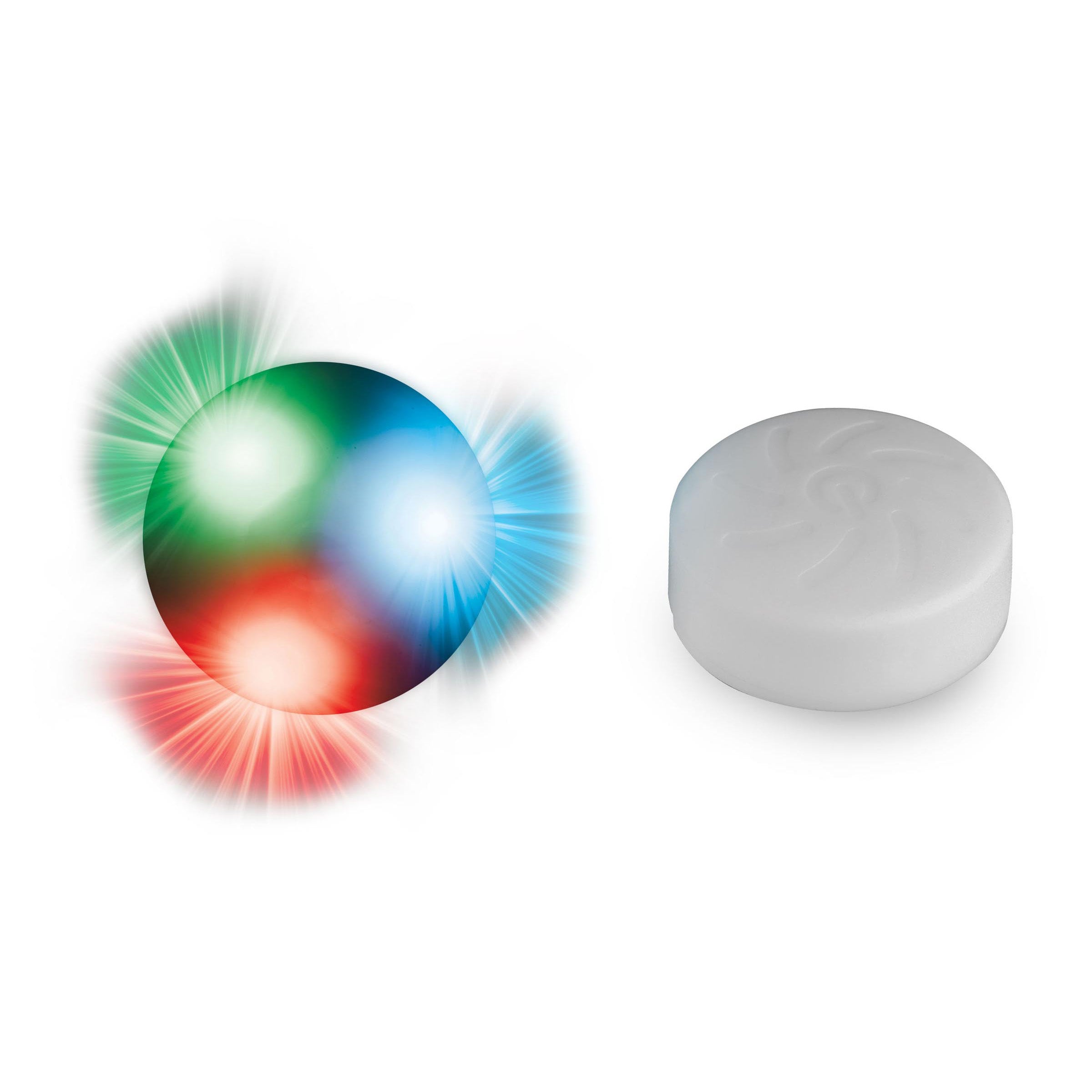 Light Up LED Disc 2-Pack featuring vibrant LED lights in green, blue, and red, designed for Charmed toys.