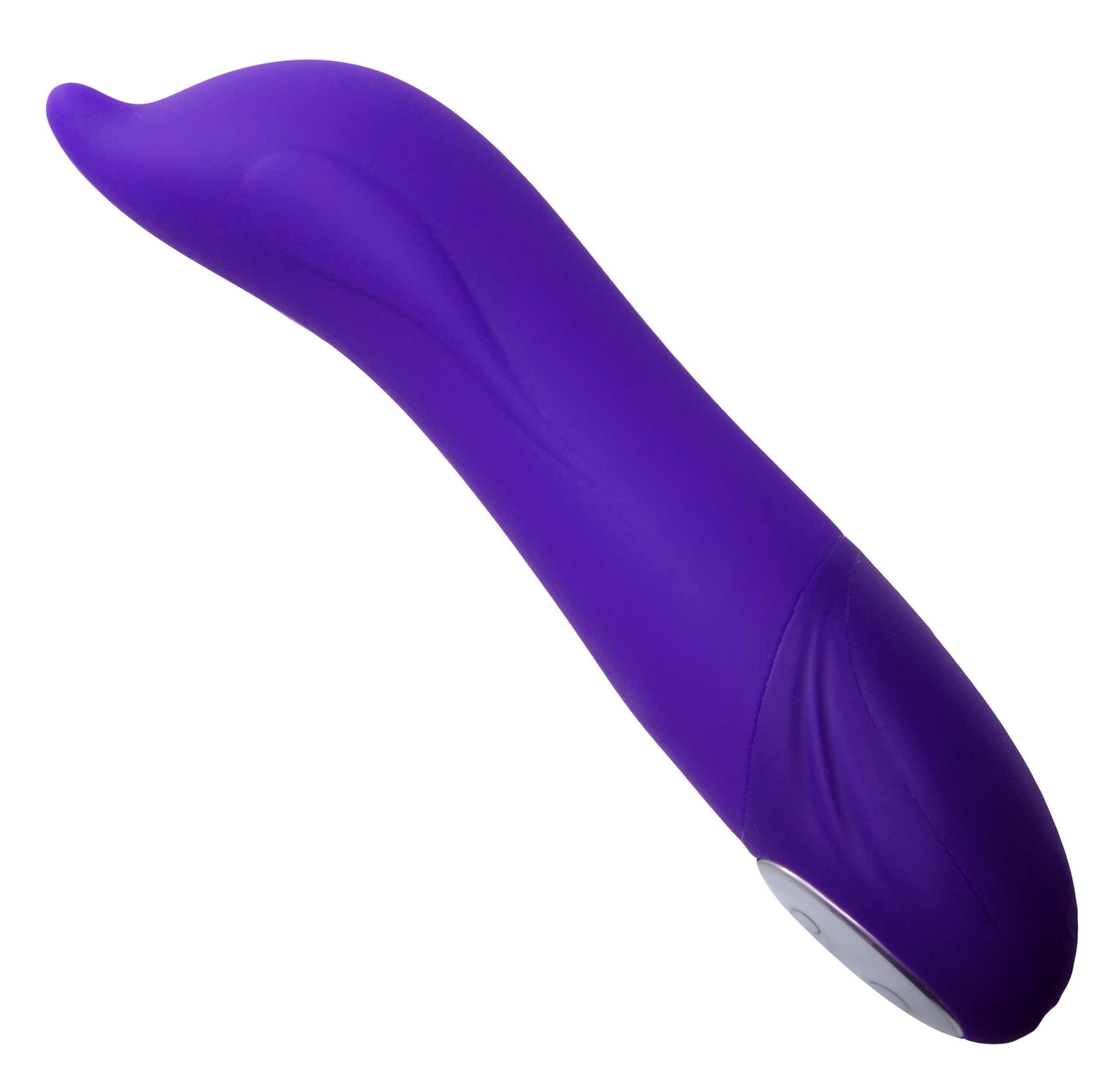 Lila 10x Mode Dolphin Vibe in purple, showcasing its gently curved shaft and textured detailing for enhanced stimulation.