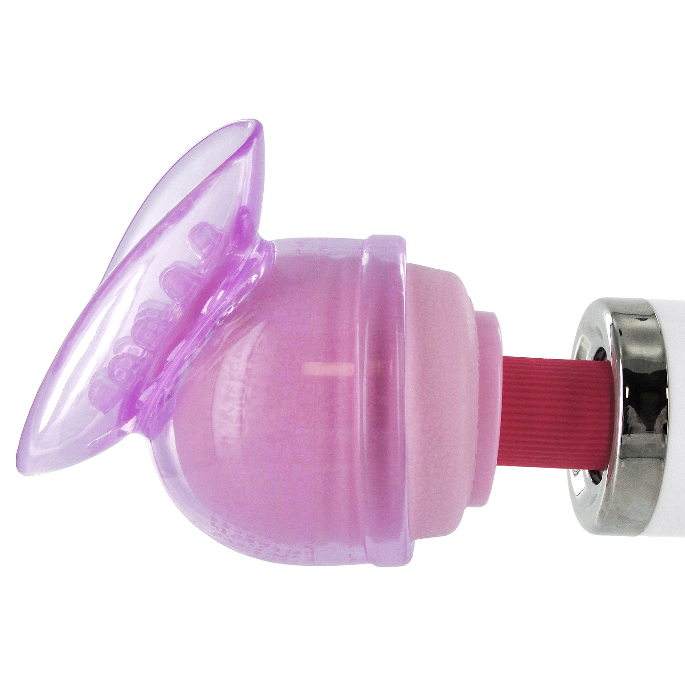 Lily Pod Wand Attachment in purple, designed for enhanced pleasure with wand massagers, featuring stimulating nubs and flexible TPE material.