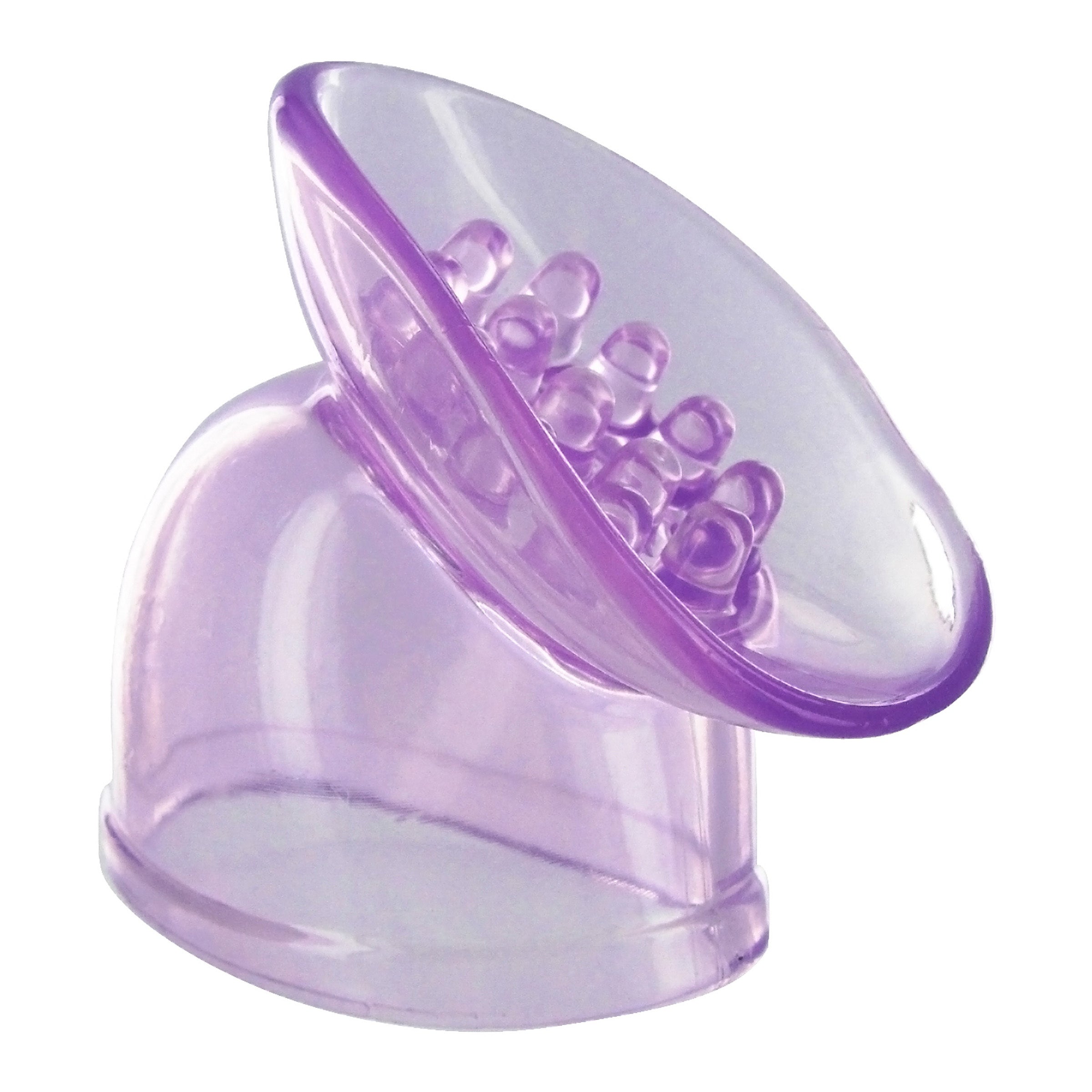 Lily Pod Wand Attachment in purple, designed for enhanced pleasure with wand massagers, featuring stimulating nubs and flexible TPE material.