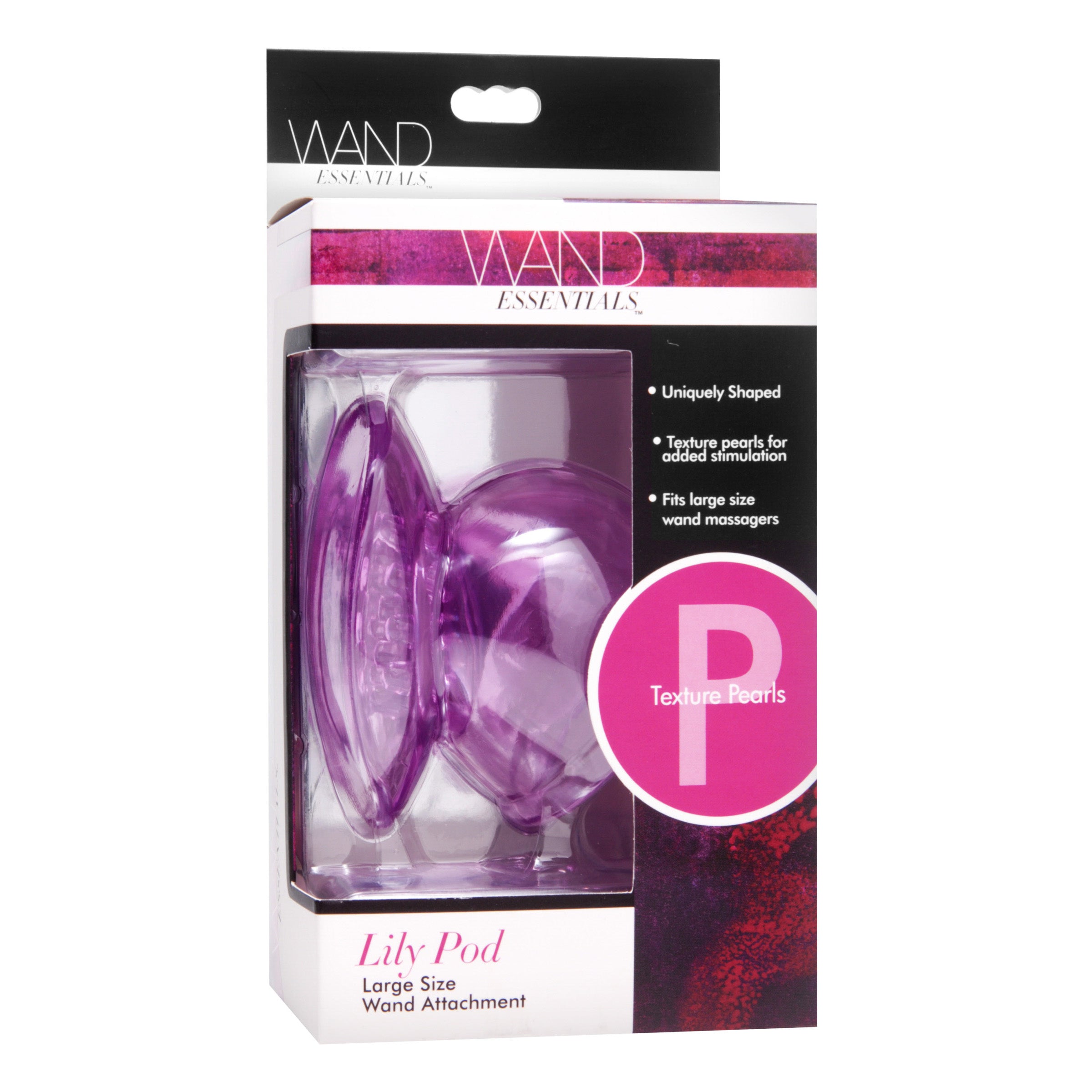 Lily Pod Wand Attachment in purple, designed for enhanced pleasure with wand massagers, featuring stimulating nubs and flexible TPE material.