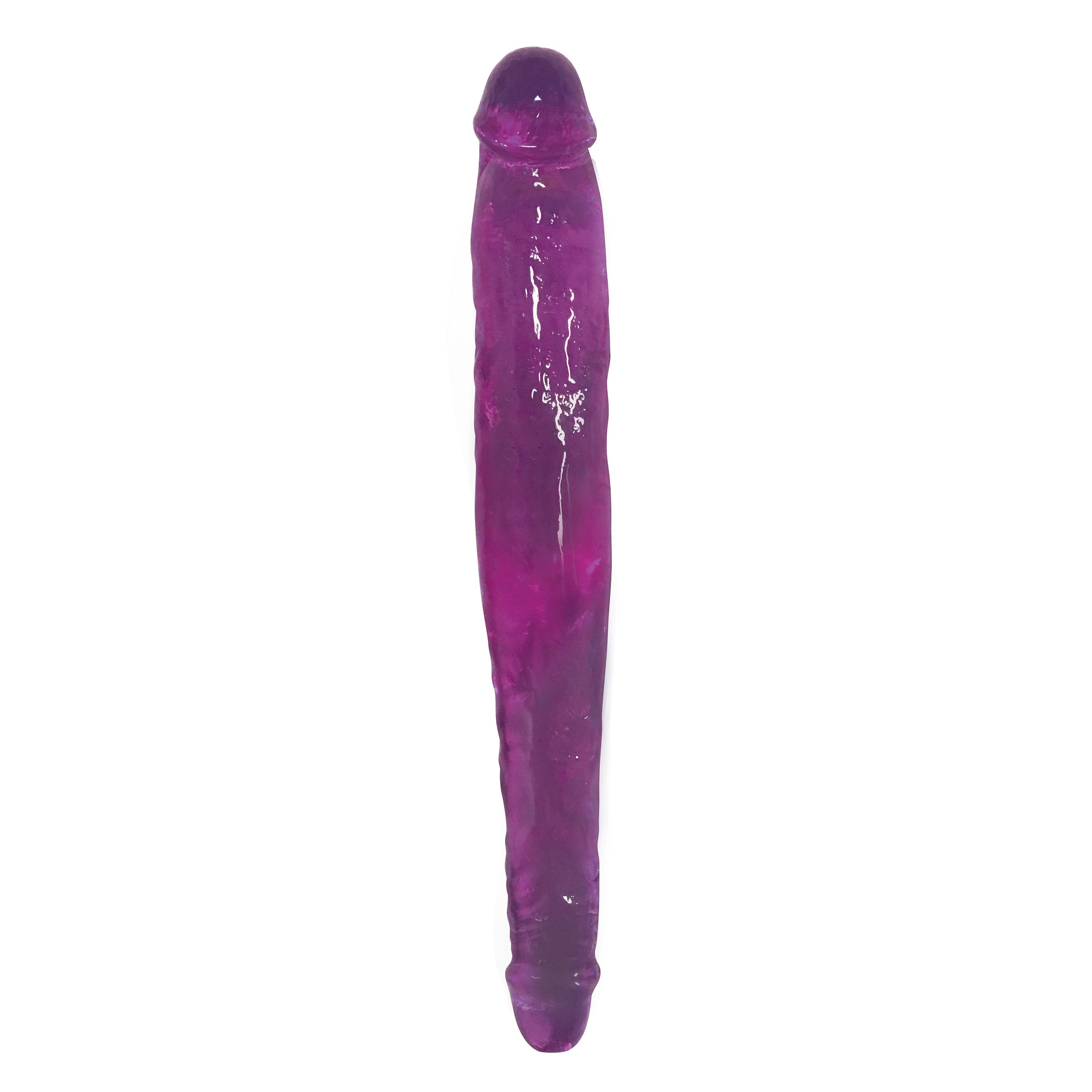 Lollicock Sweet Slim Stick Double Dildo in purple, featuring a slim and girthy end for versatile pleasure.