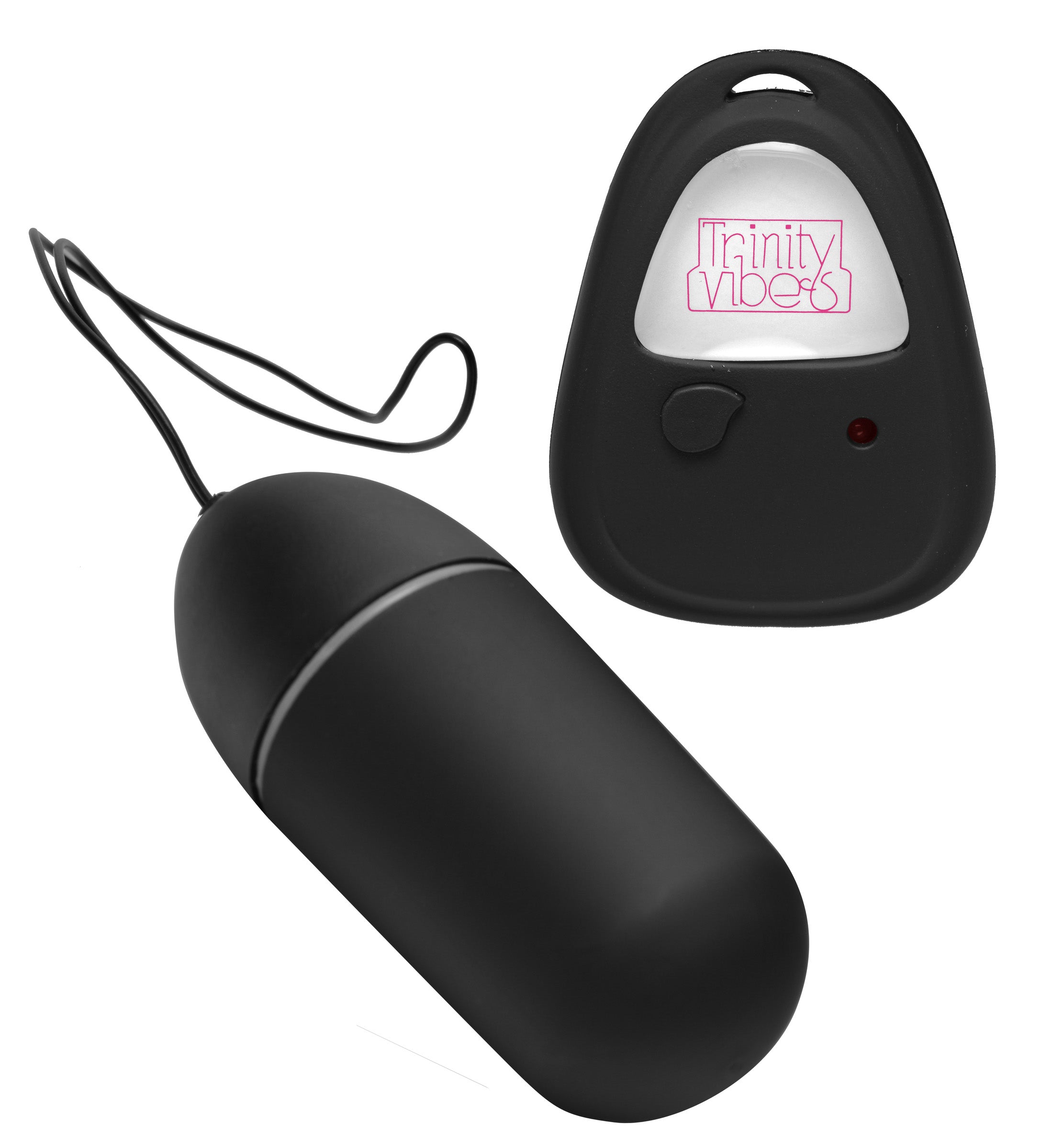 A sleek black vibrating bullet, the Love Missile, designed for powerful remote-controlled pleasure.