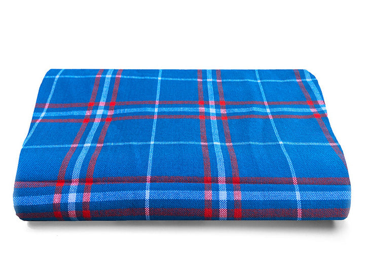 A vibrant Maasai Shuka, an African blanket made from 100% acrylic, showcasing traditional patterns and colors, ideal for various uses.