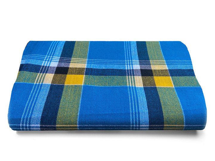 A vibrant Maasai Shuka blanket featuring traditional patterns, made from 100% acrylic, measuring approximately 150cm x 200cm, ideal for various uses.