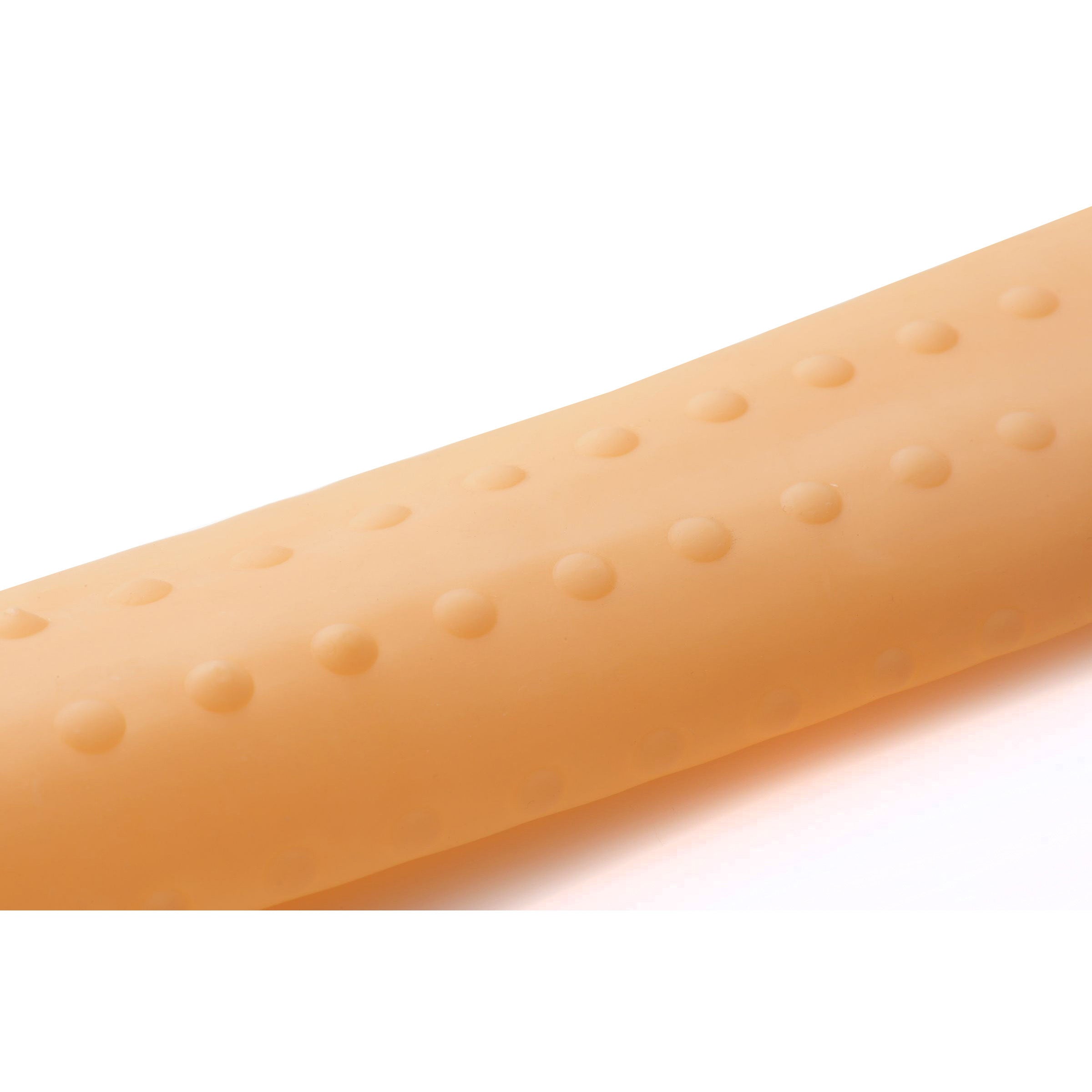 Milker Cylinder with Textured Sleeve, featuring rows of textured beads for enhanced pleasure, designed for use with the Milker Automatic Stroker Machine.