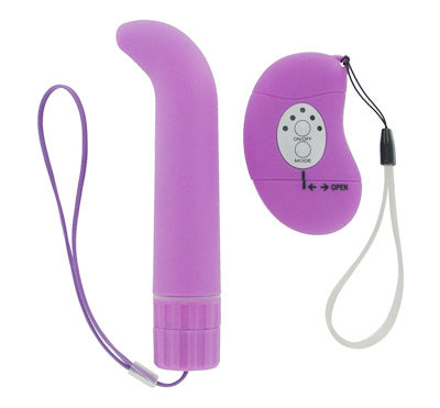 Mis-G-Vous VelvaFeel Remote Control G-Spot Vibe in purple with a sleek design and remote control.