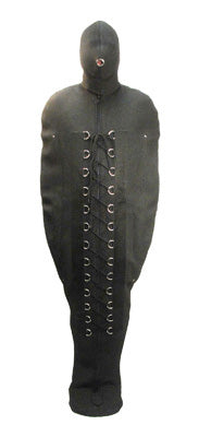 Extra Large Neoprene Sleep Sack featuring zippers and corset-style lacing for bondage play.