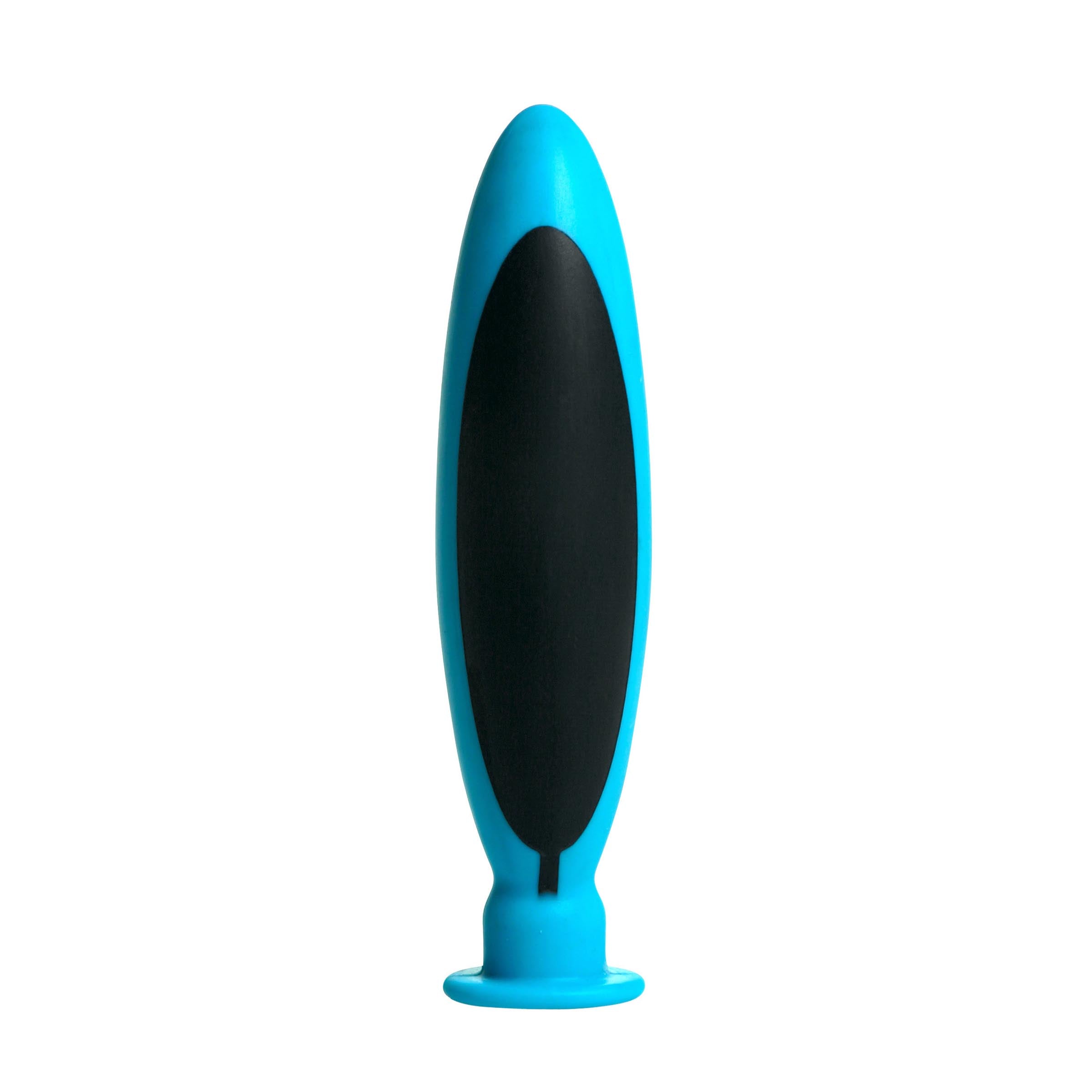 Nimbus XL Silicone Electro Plug in blue, showcasing its smooth design and dual conductive pads for stimulation.