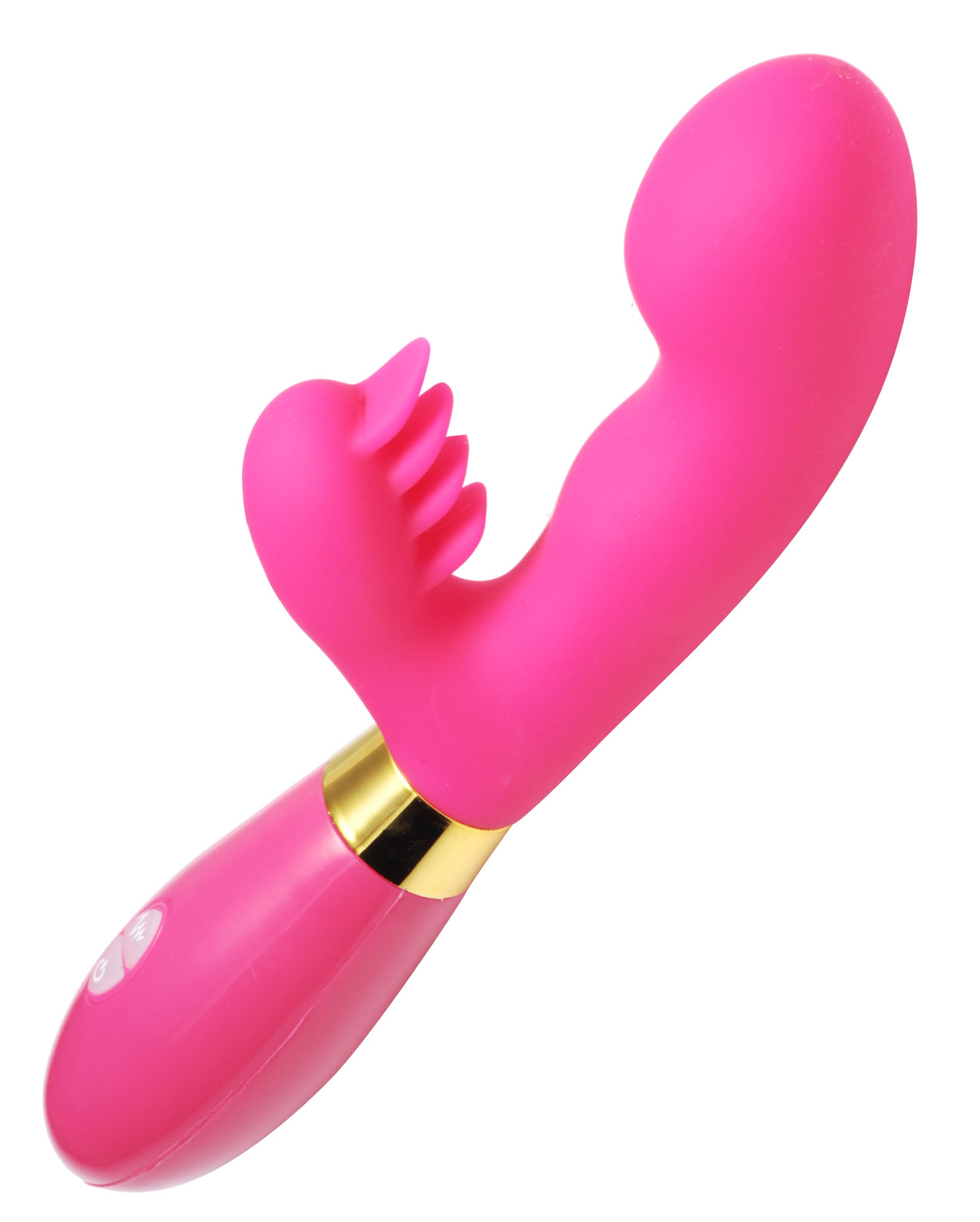 Petal Paradise 10x G-Spot Vibe in pink with clit stimulator and triple petals for enhanced pleasure.