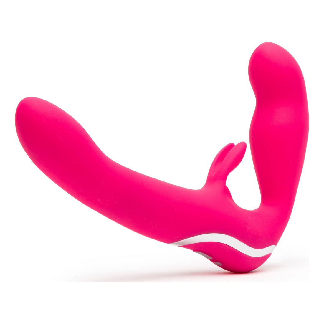 Pink dual-ended silicone vibrator.