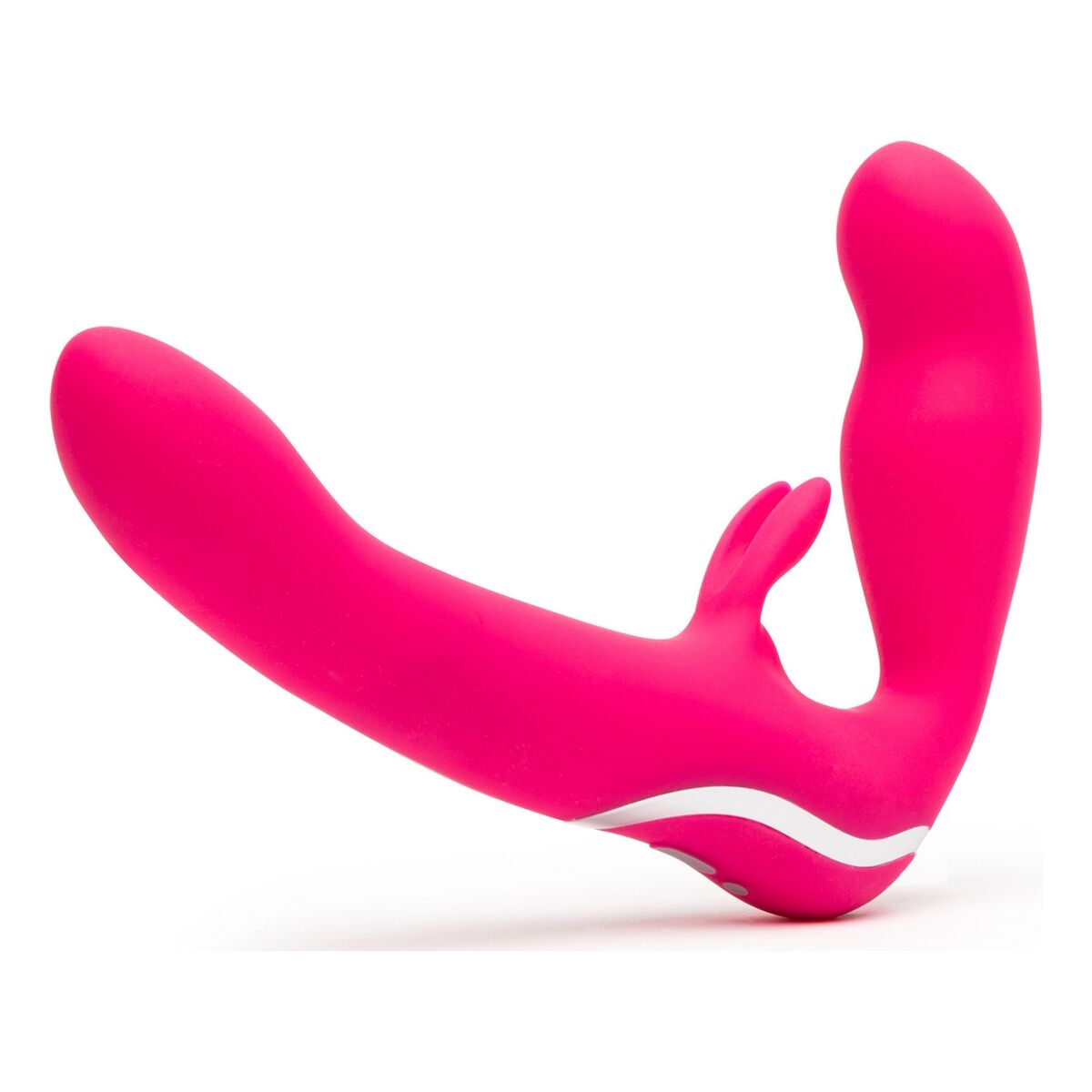 Pink dual-ended adult toy.