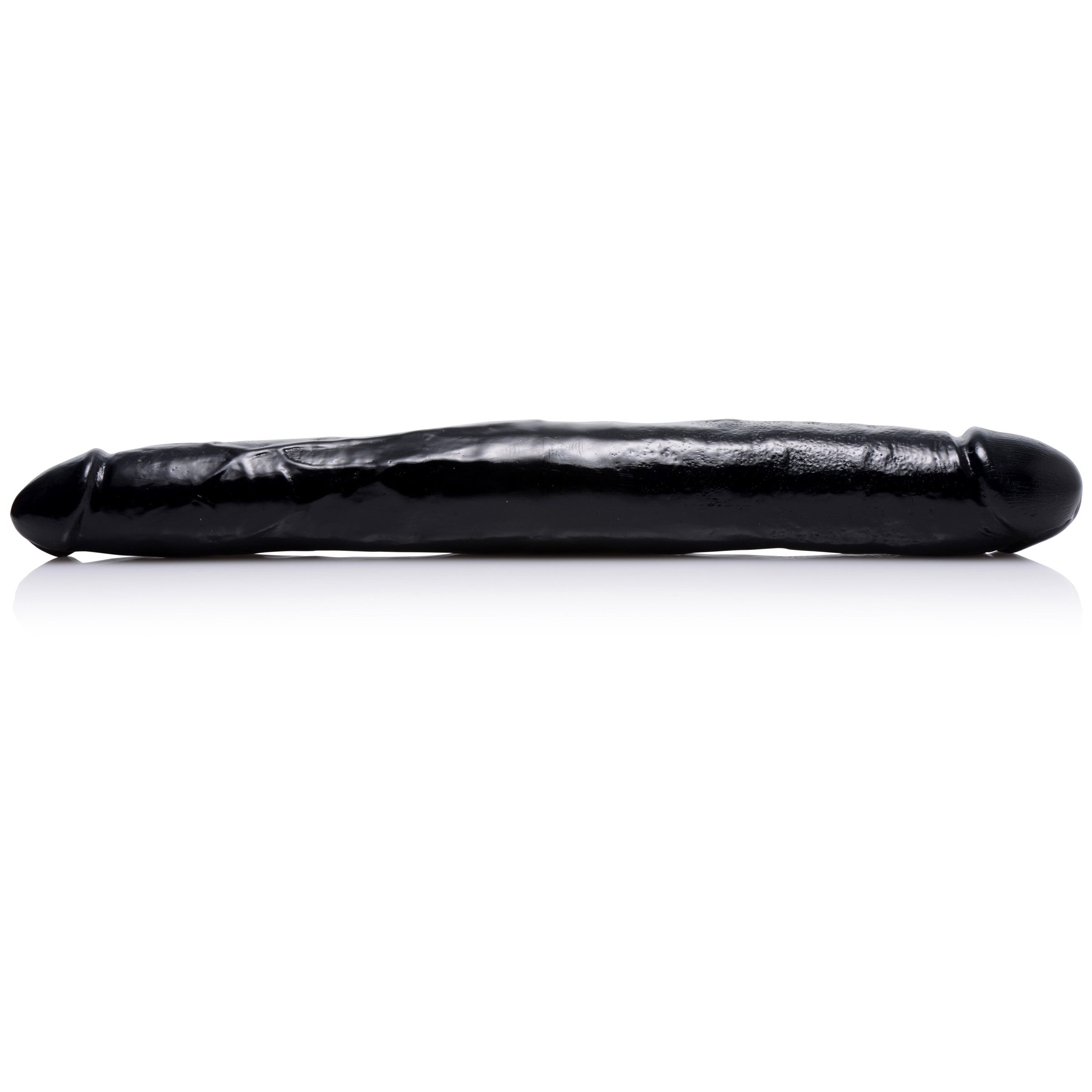 Realistic 17.5 Inch Double Dong in black, showcasing its dual ends and impressive length for versatile pleasure.