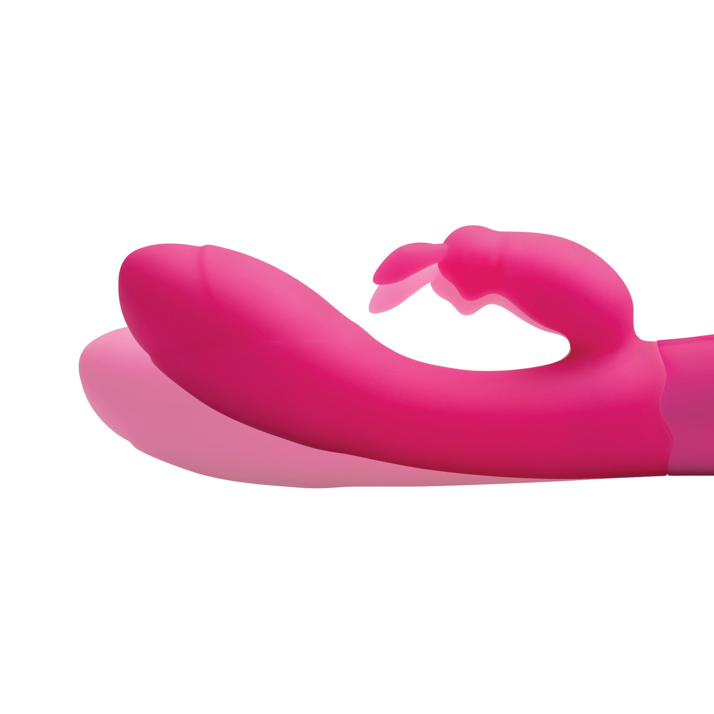 Rebel Rabbit 21X Silicone Vibrator in pink, featuring a cute bunny shape and flexible neck for comfortable use.