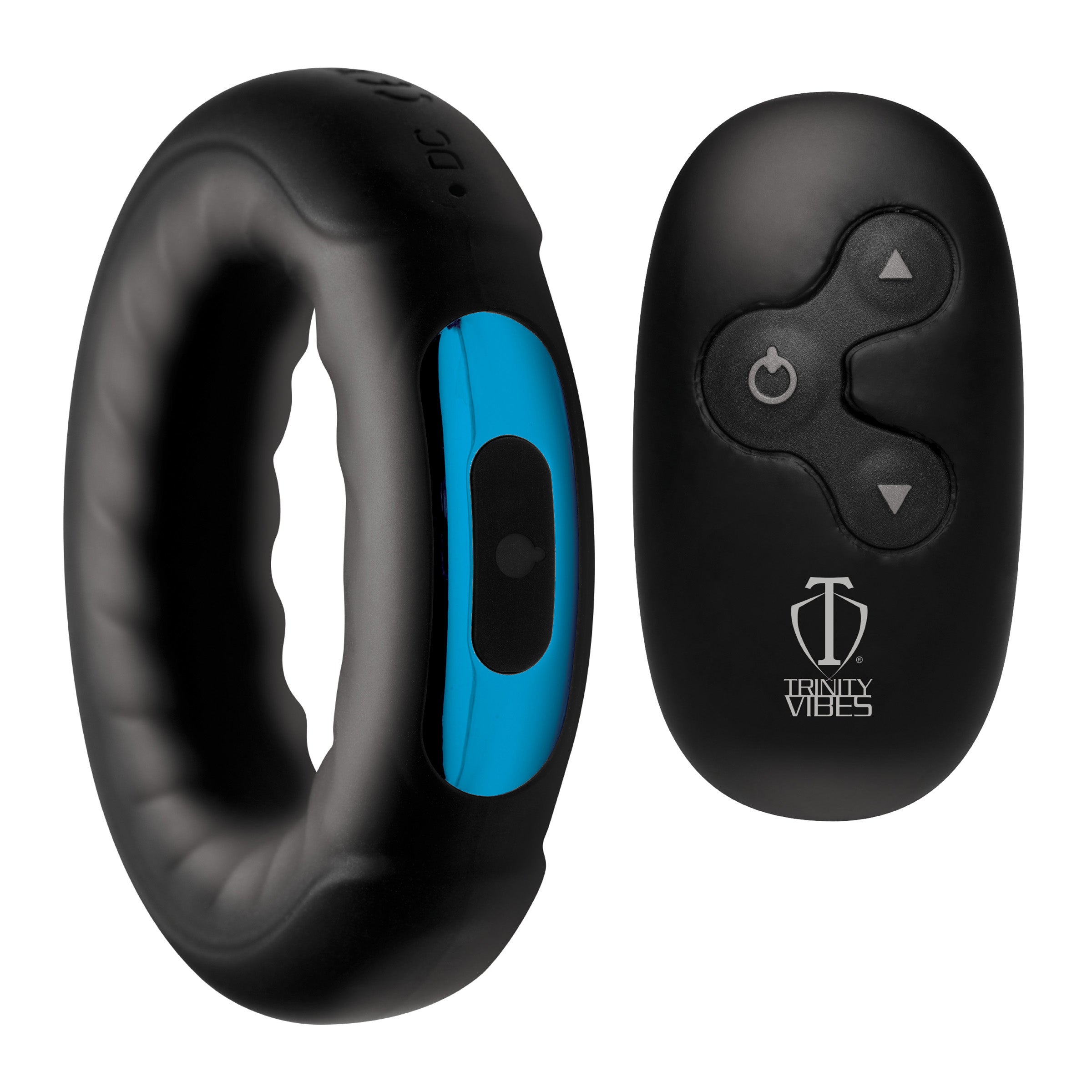 Remote Control 7X Silicone Cock Ring in black, featuring a smooth silicone exterior and a remote control for adjustable vibrations.