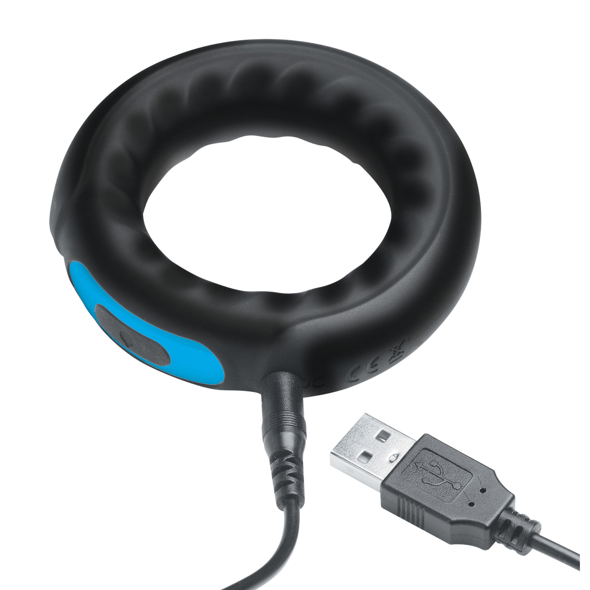 Remote Control 7X Silicone Cock Ring in black, featuring a smooth silicone exterior and a remote control for adjustable vibrations.