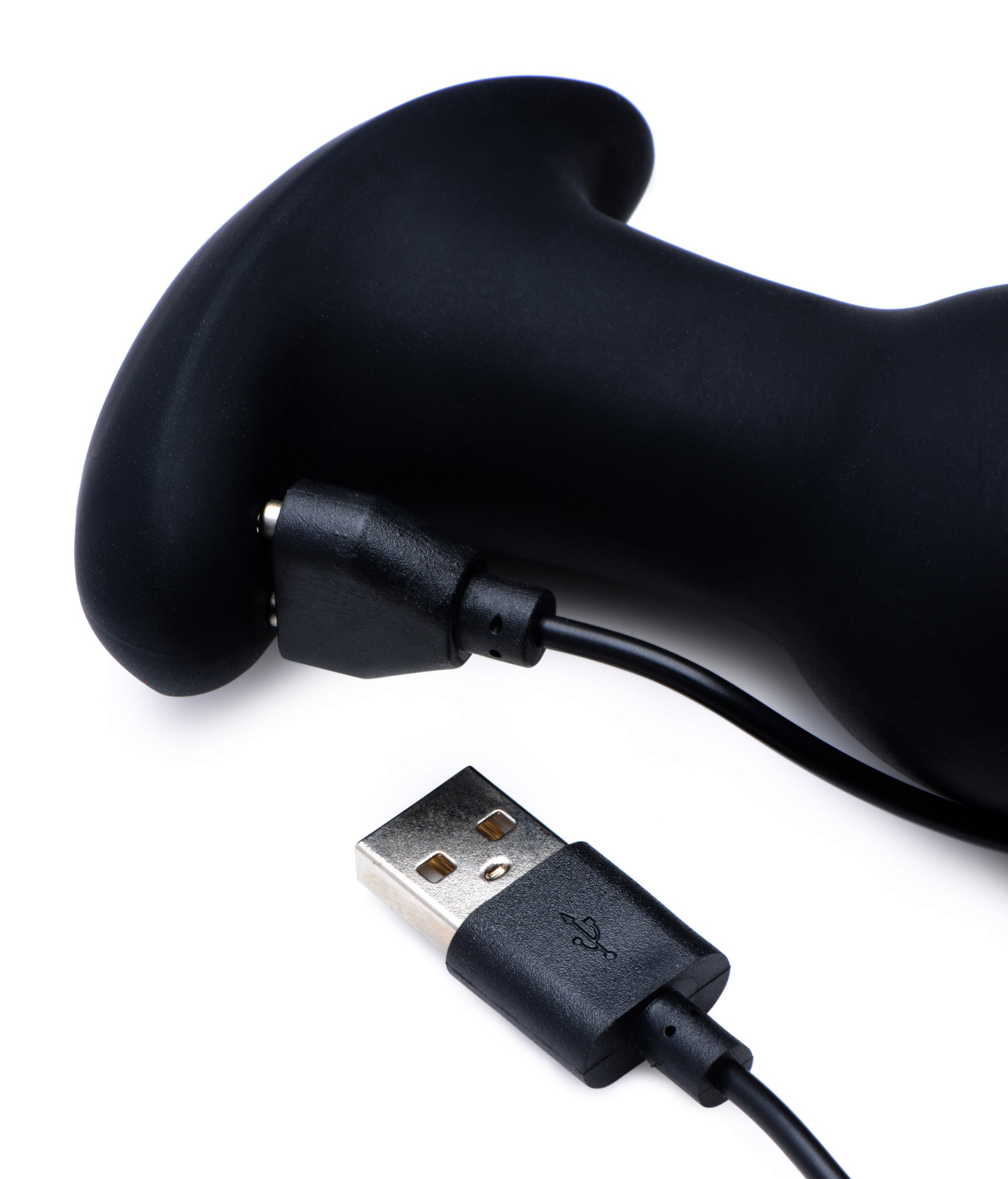 Rimmers Gyro I Beaded Rimming Plug with Remote, showcasing its sleek black silicone design and remote control.