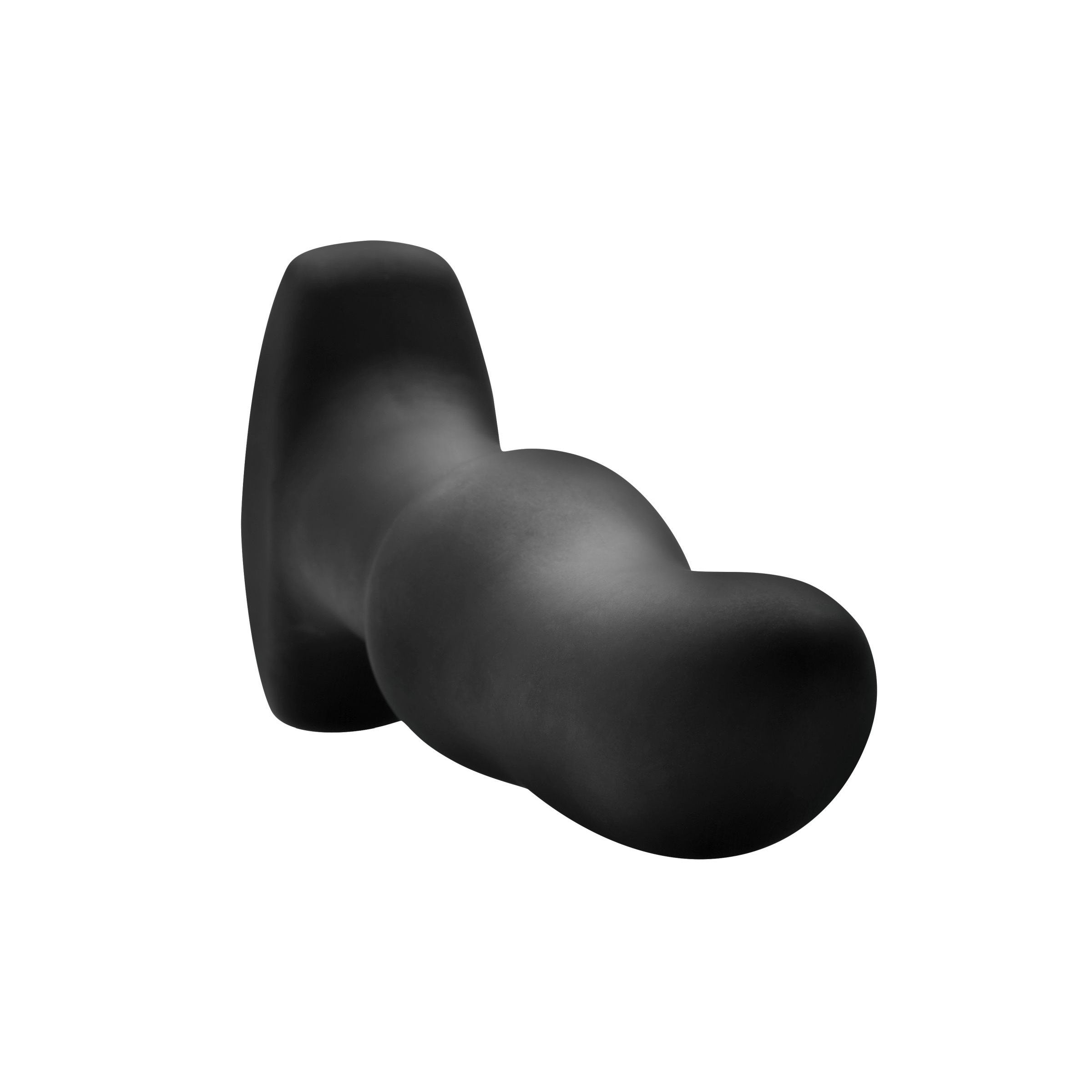 Rimmers Model M Curved Rimming Plug with Remote, featuring a sleek black design and ergonomic shape for targeted stimulation.