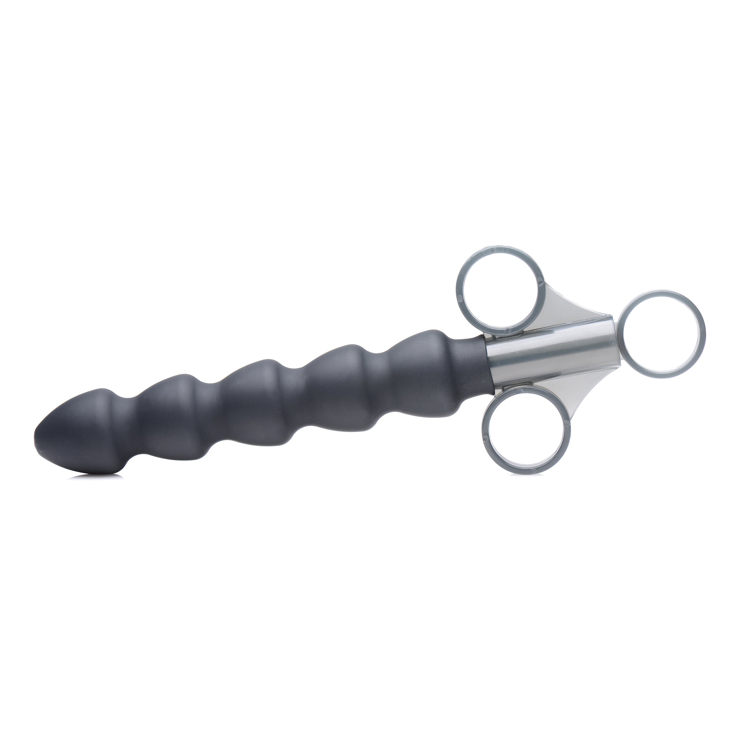 Silicone Links Lube Launcher in black with five flexible links for precise lubricant application.